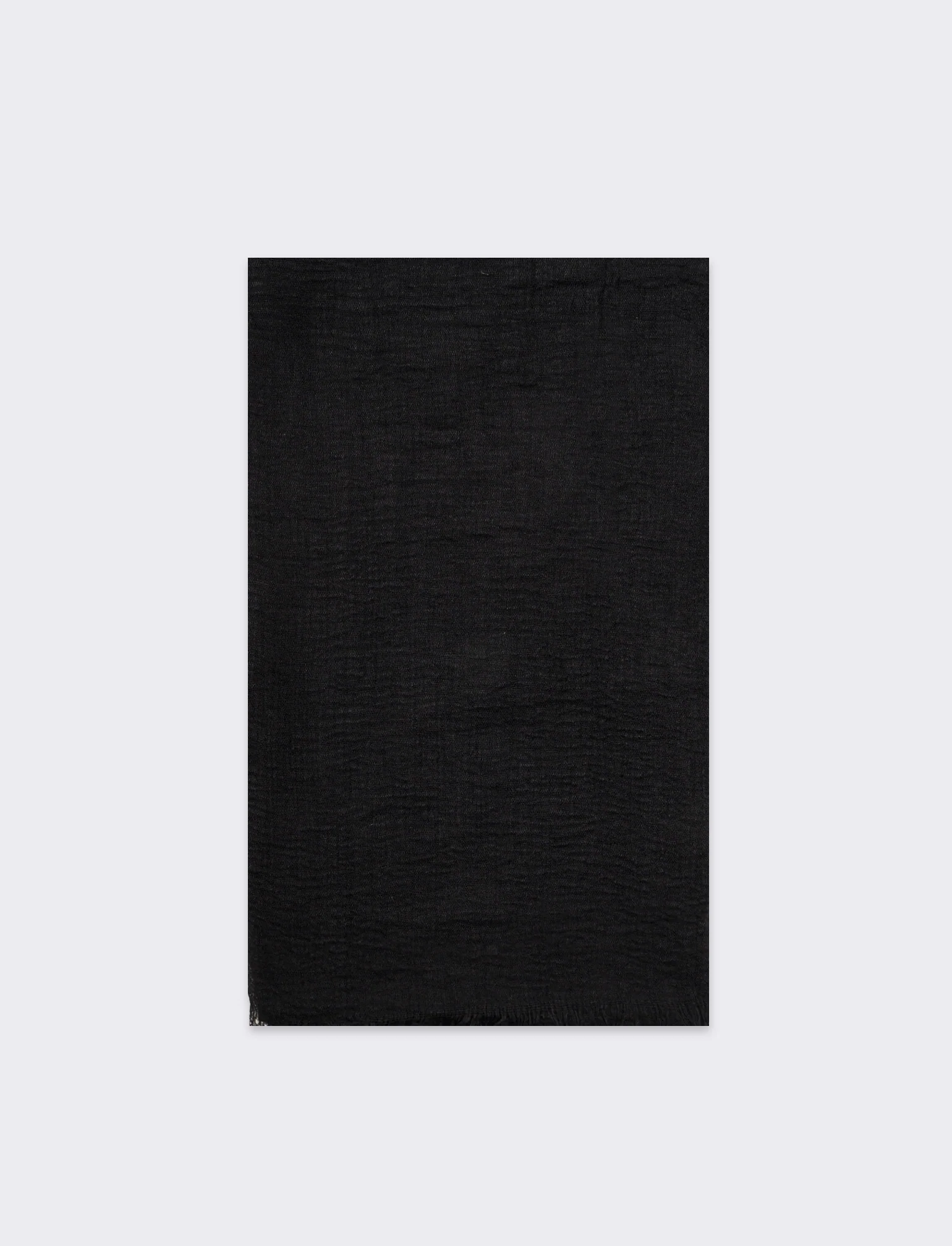Foulard unito uomo garzato - Nero - Image 2