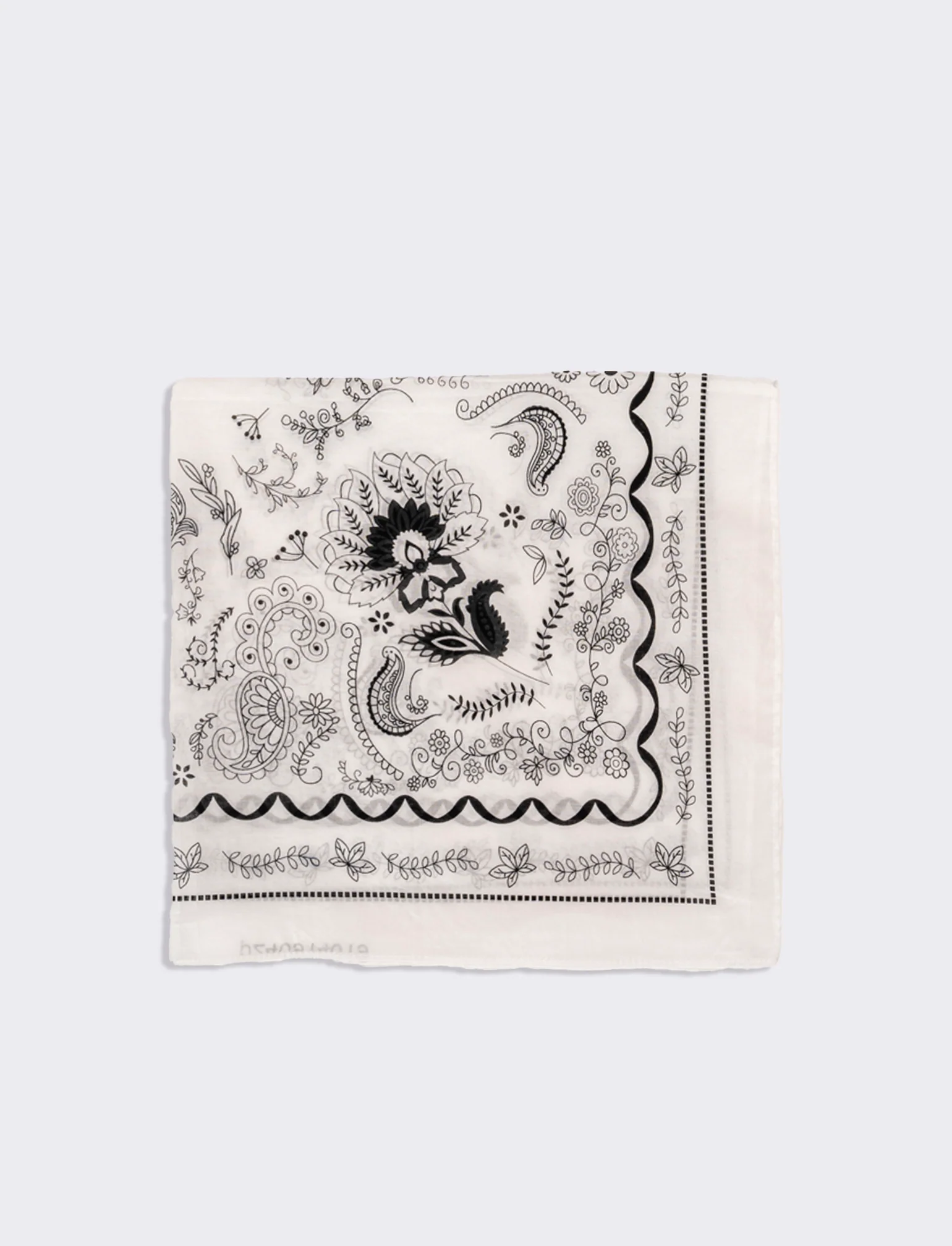 Foulard uomo 50x50cm 100% cotone bandana - Bianco sporco - Image 3