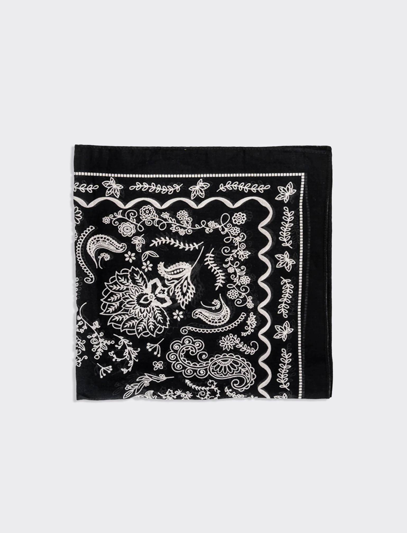 Foulard uomo 50x50cm 100% cotone bandana - Nero - Image 2
