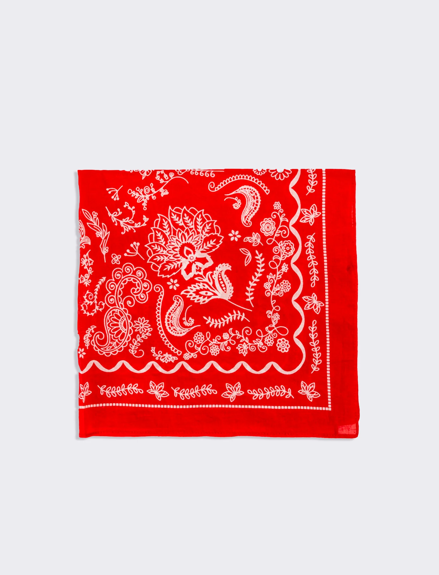 Foulard uomo 50x50cm 100% cotone bandana - Rosso - Image 2