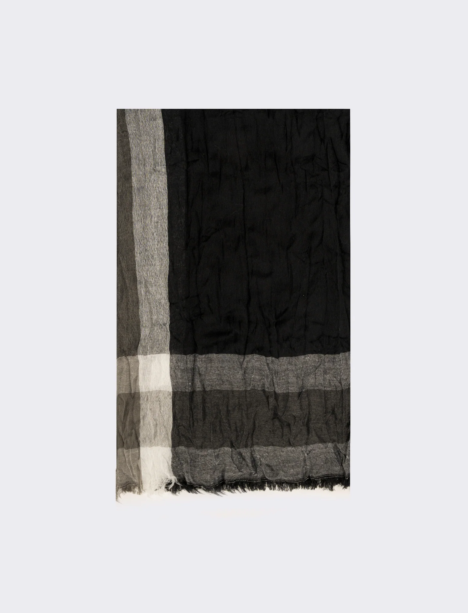Foulard uomo a quadroni - Nero - Image 2