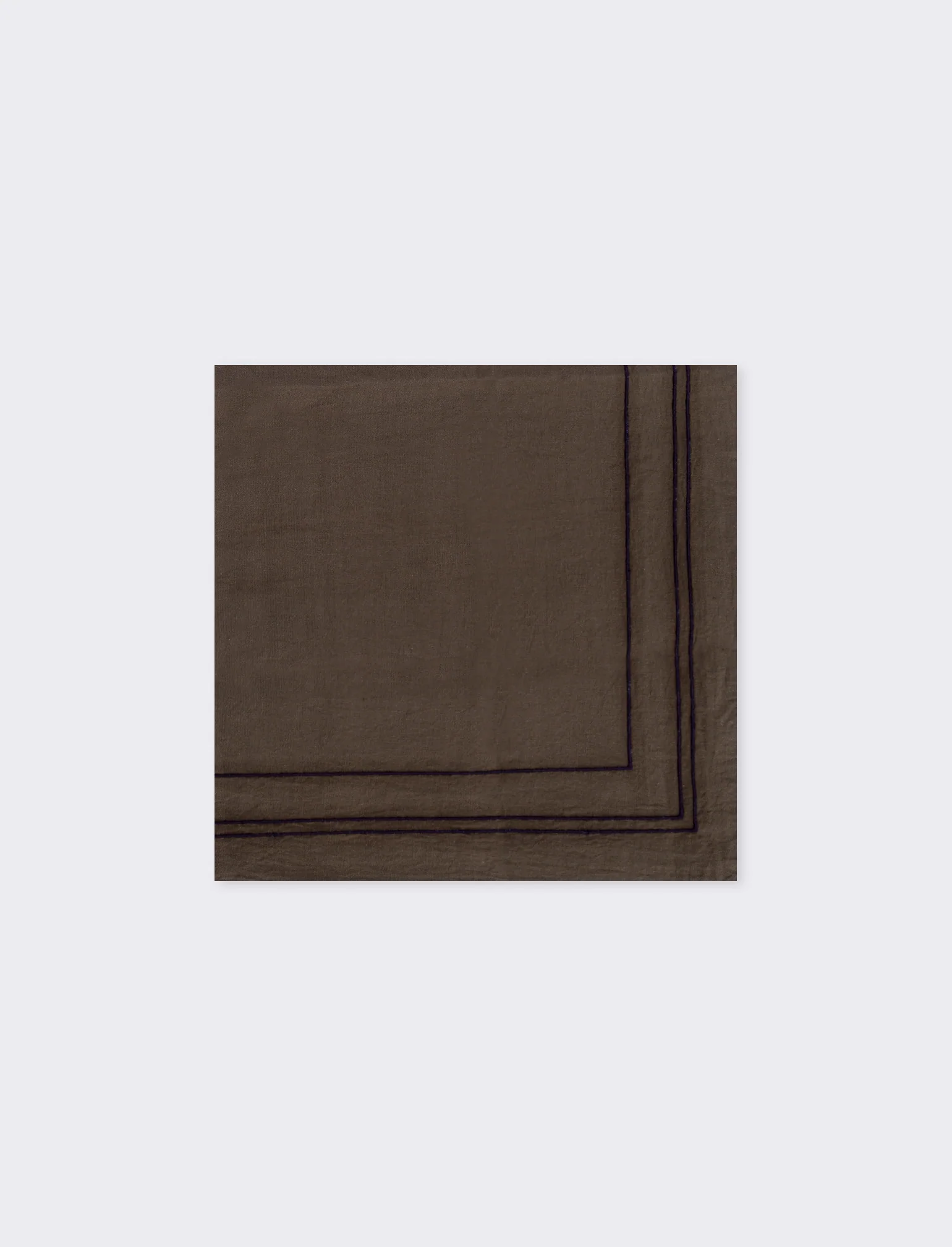 Foulard uomo con riga ricamata unita - Verde - Image 2