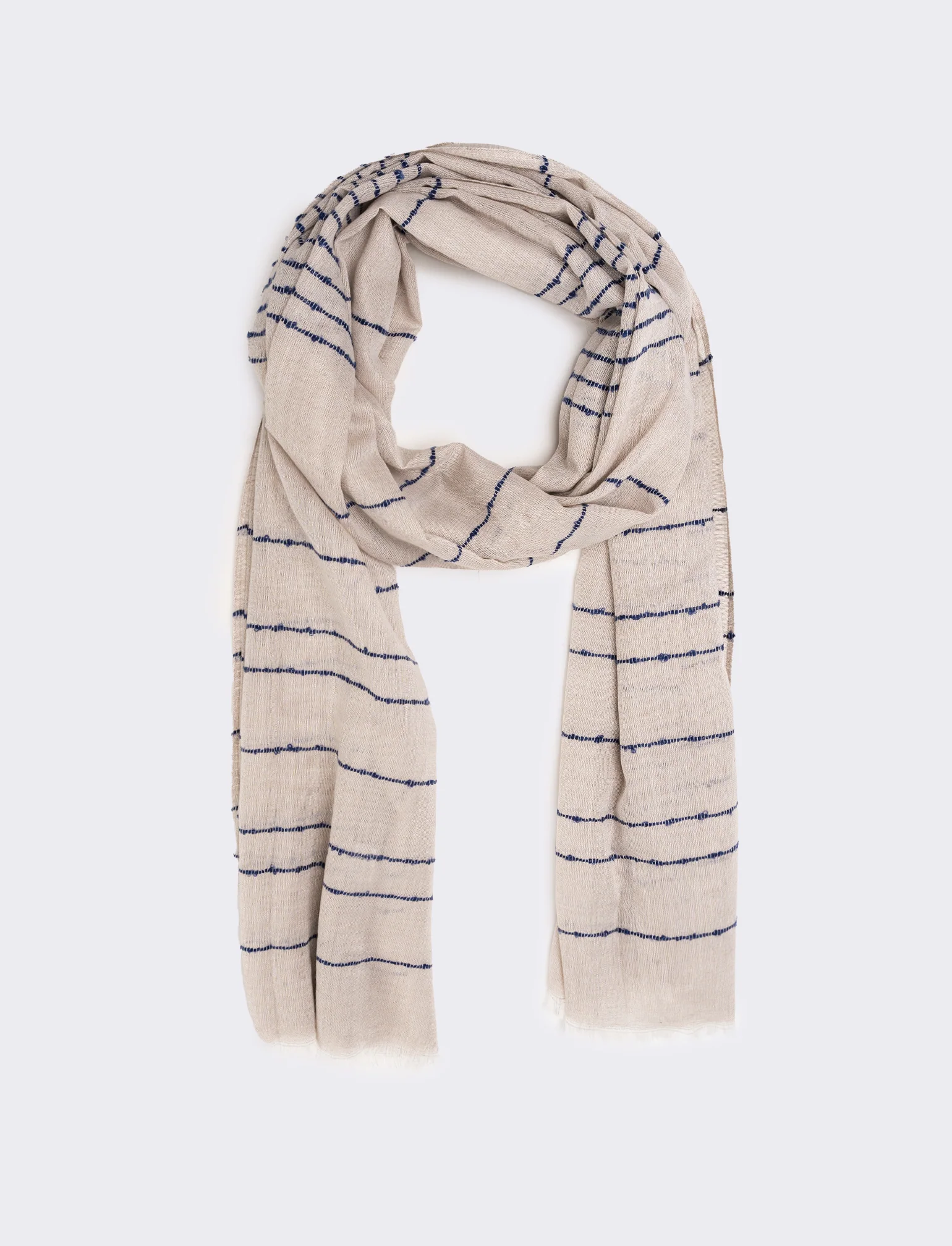 Foulard uomo righe - Beige
