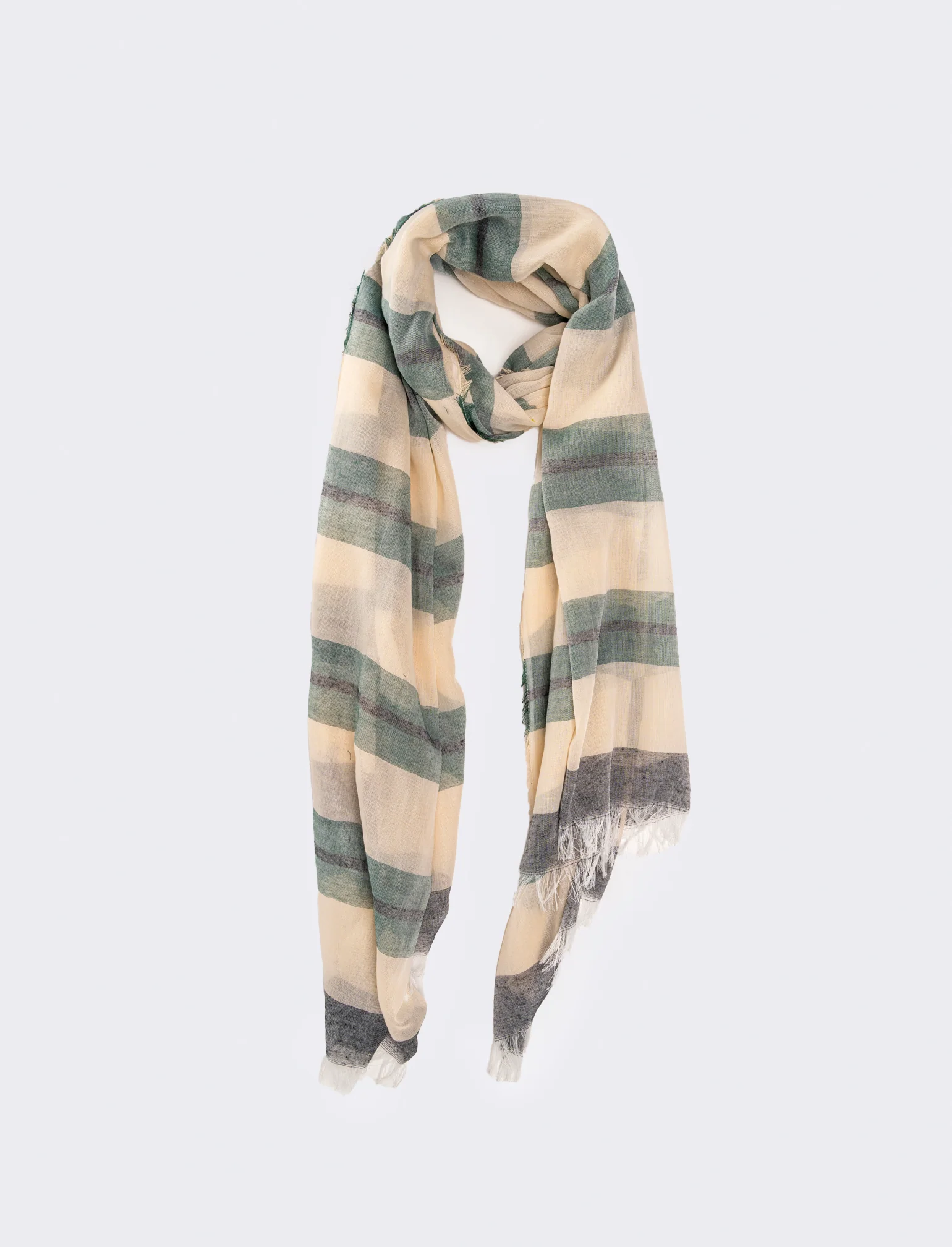 Foulard uomo righe larghe - Beige