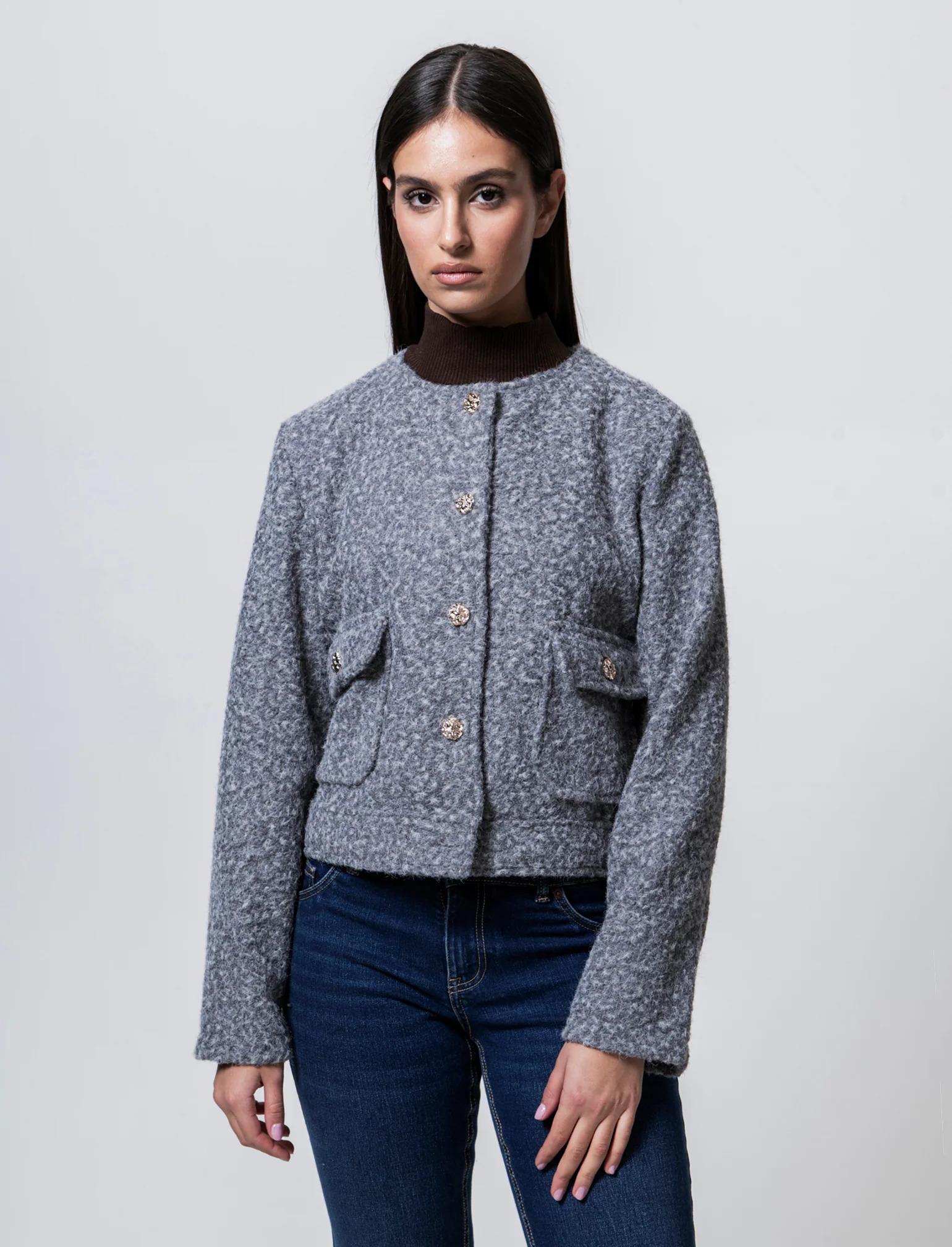 GIACCA CORTA - Grigio - Image 3