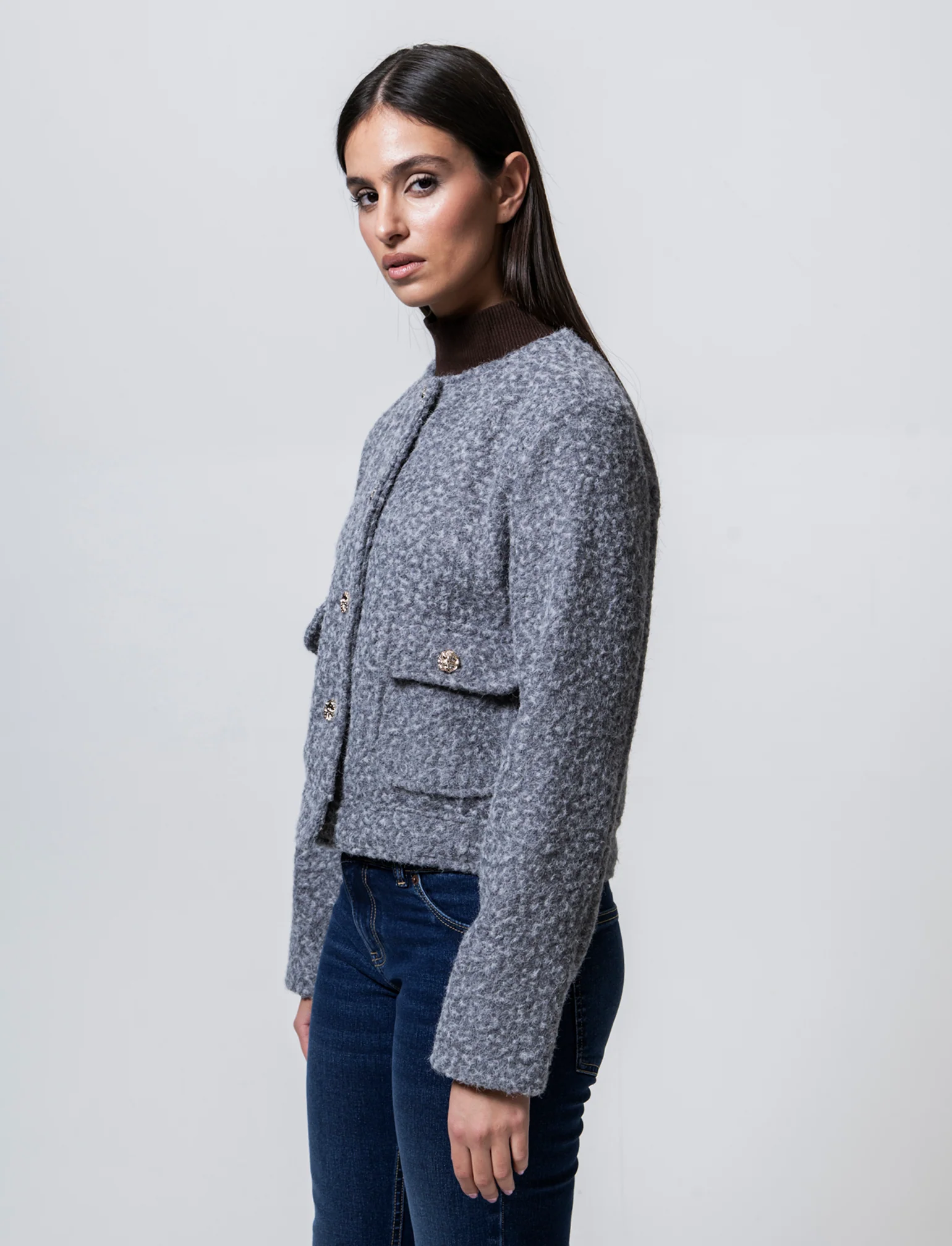 GIACCA CORTA - Grigio - Image 4
