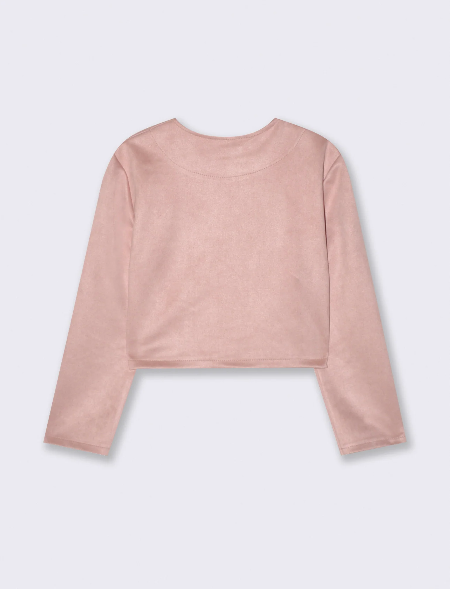 Giacca corta in suede - Cipria - Image 2