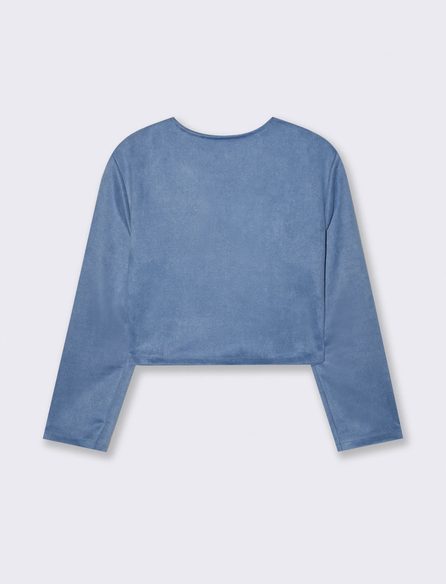 Giacca corta in suede - Denim - Image 2