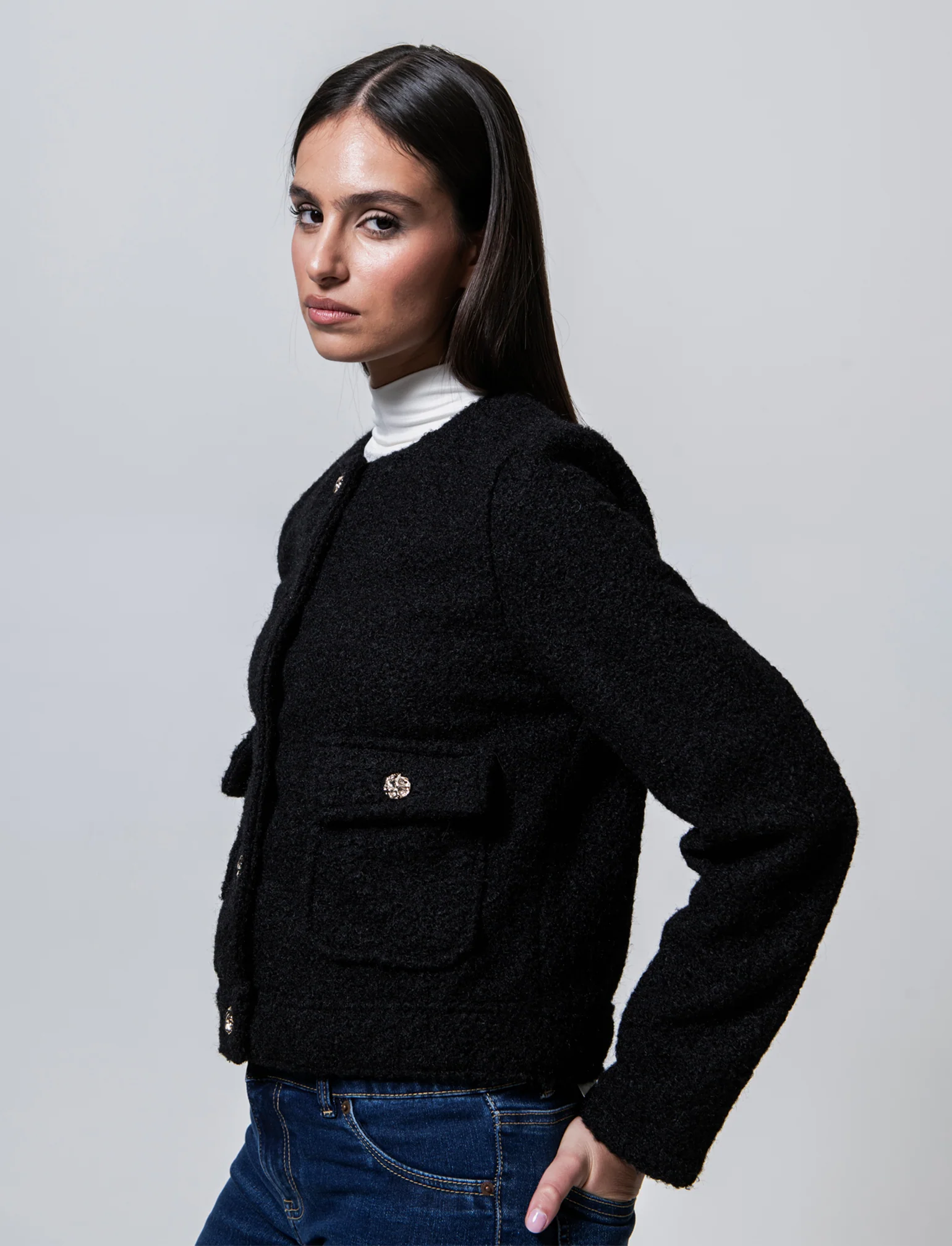 GIACCA CORTA - Nero - Image 4