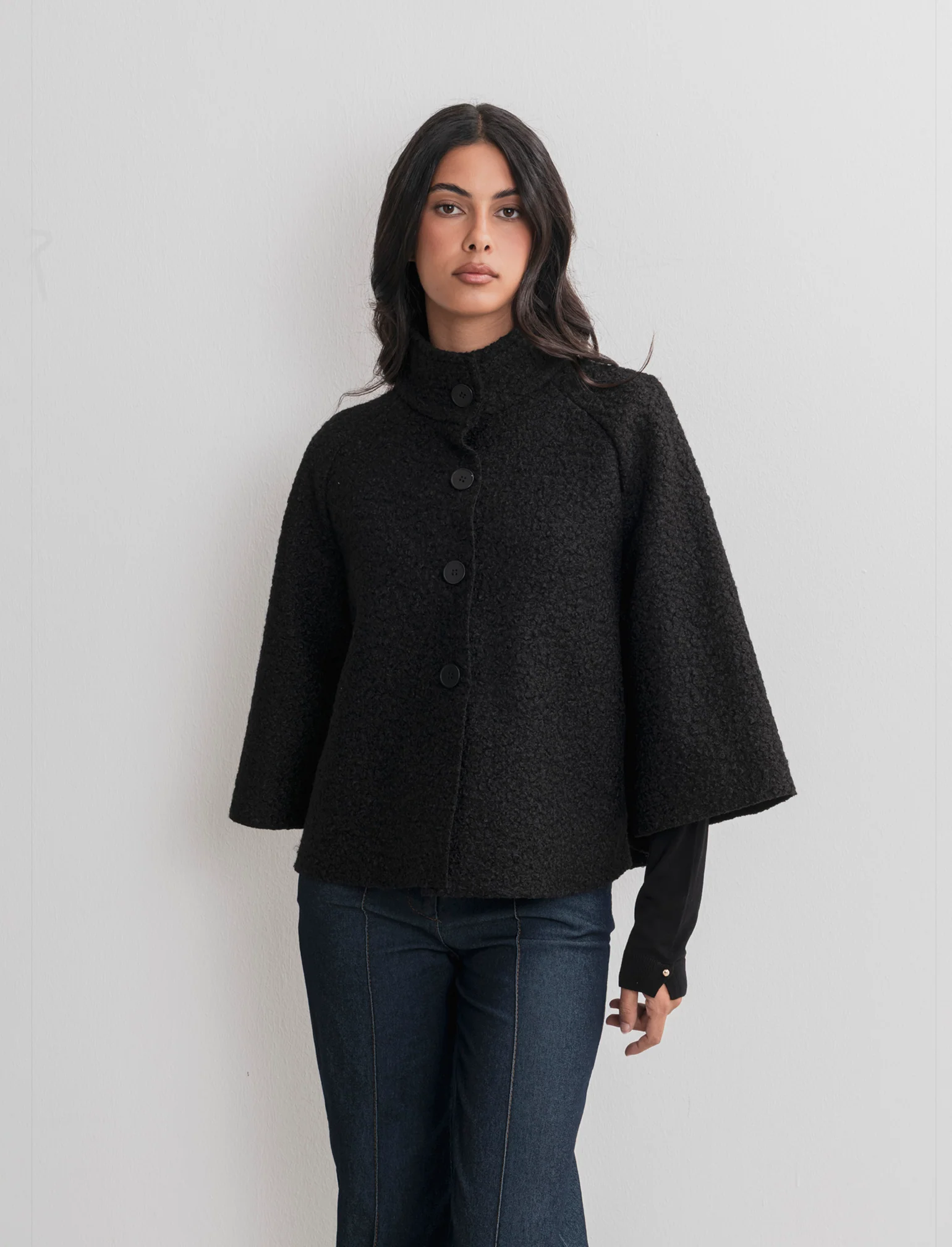 GIACCA IN TESSUTO ARRICCIATO - Nero - Image 4