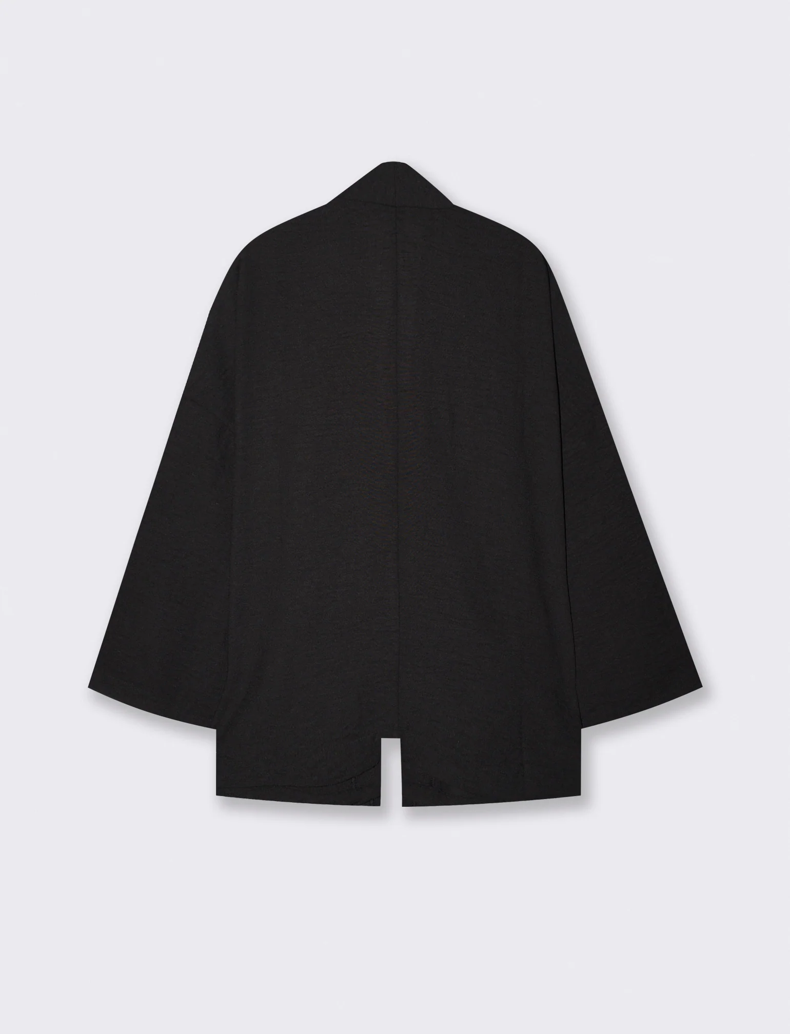 Giacca Kimono con Tasche Frontali - Nero - Image 2