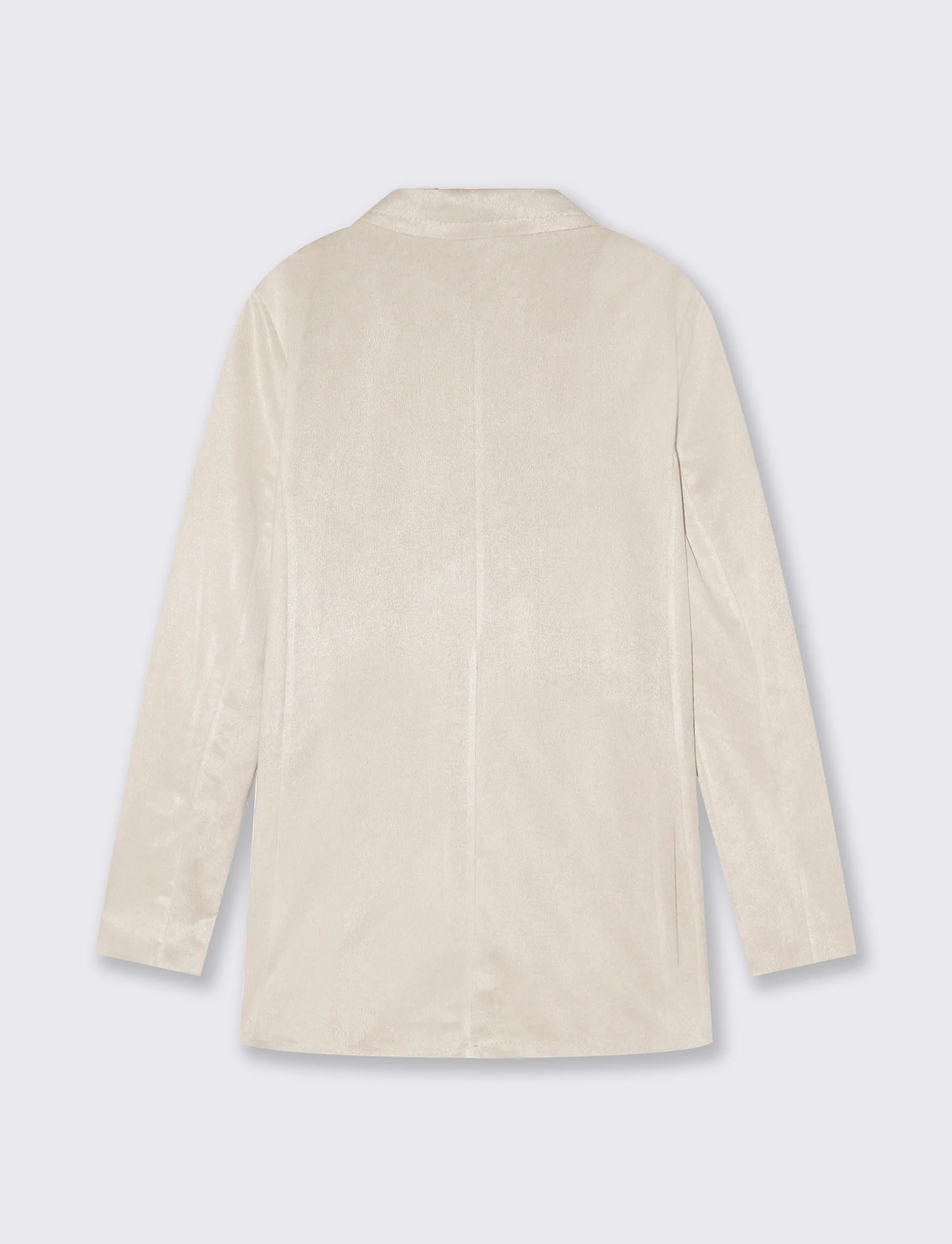 Giacca monopetto in suede - Vaniglia - Image 2
