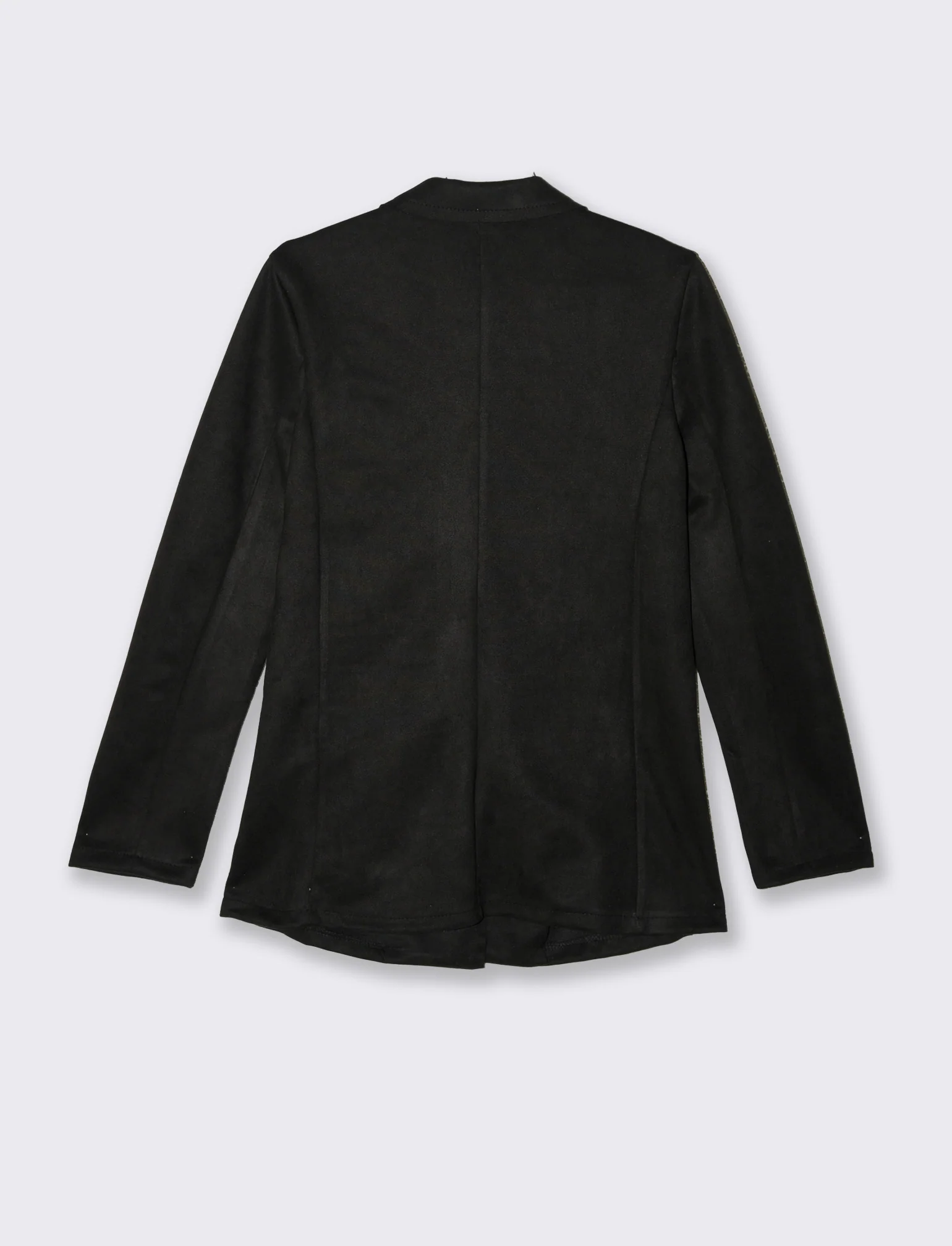 Giacca monopetto in tessuto scamosciato - Nero - Image 4