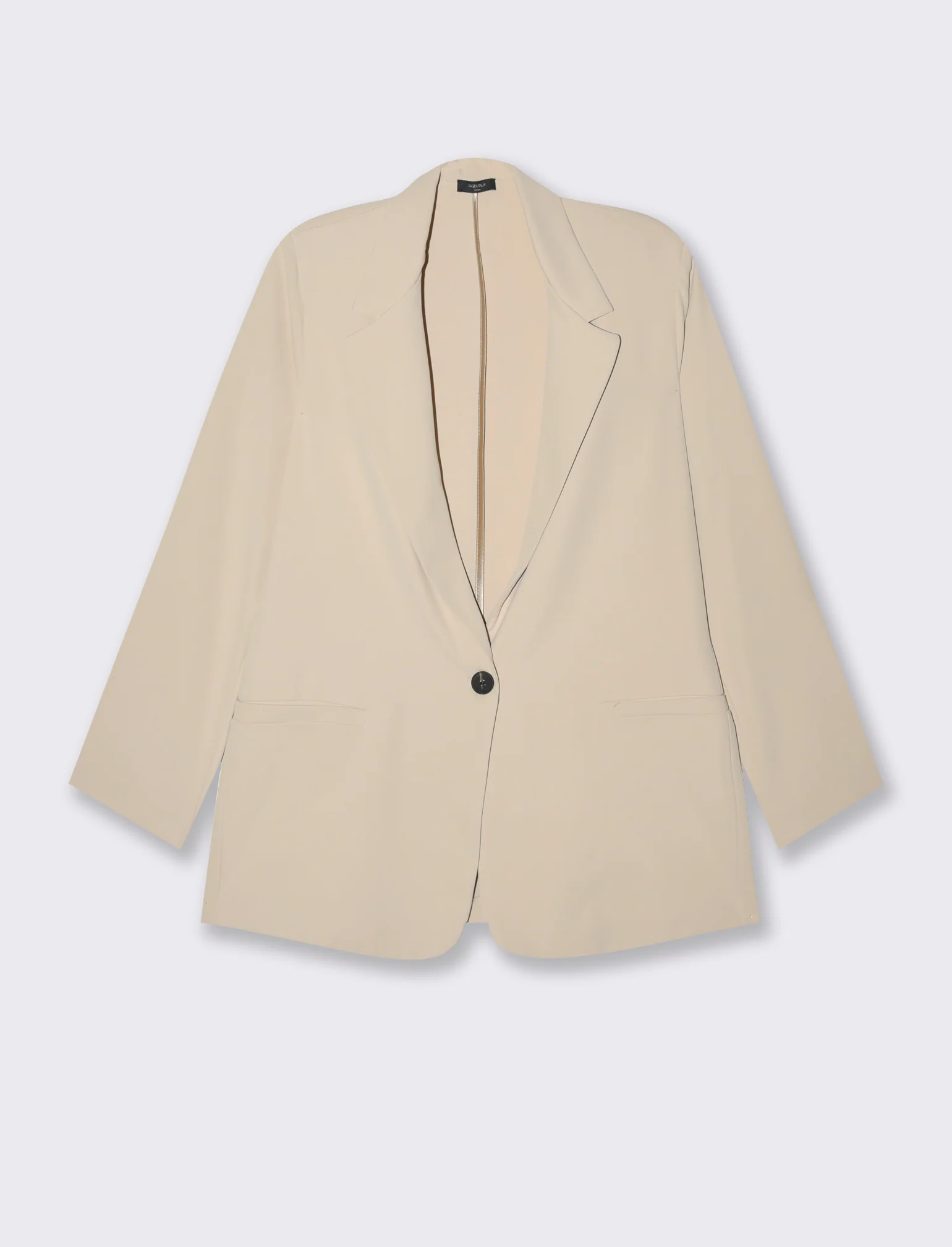 Giacca monopetto over - Beige - Image 4