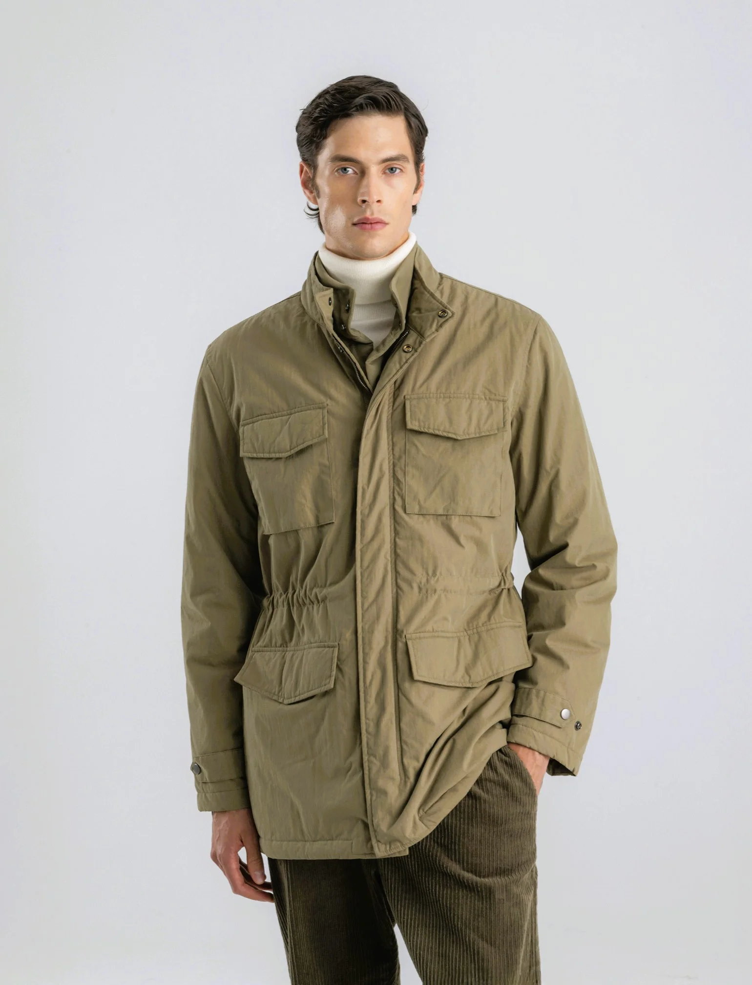 GIACCA SAHARIANA CON GILET INTERNO - Verde oliva