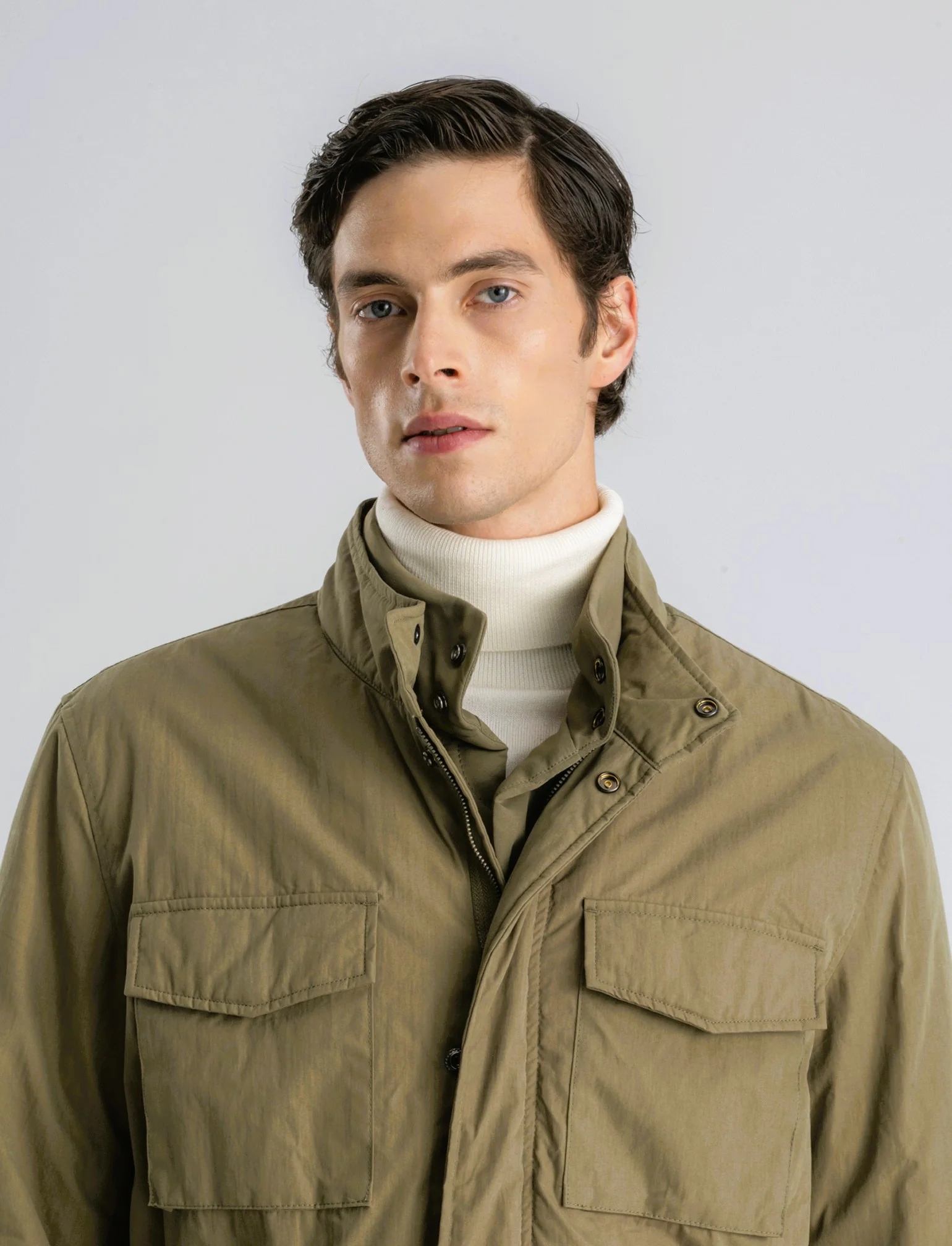 GIACCA SAHARIANA CON GILET INTERNO - Verde oliva - Image 2