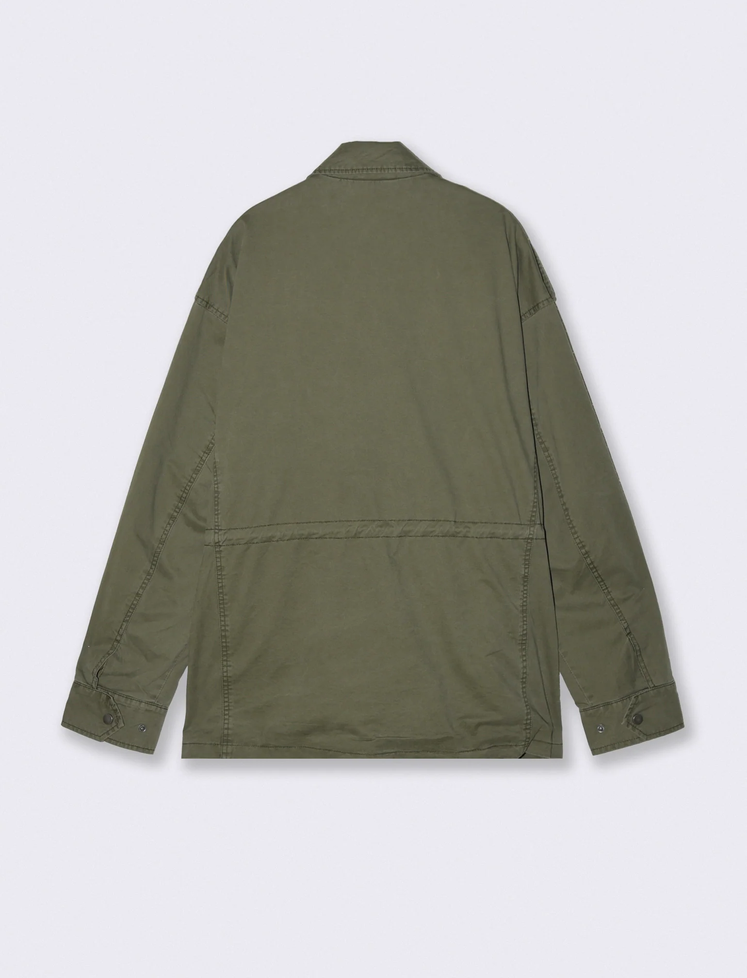 Giacca sahariana in cotone con tasche - Verde militare - Image 3
