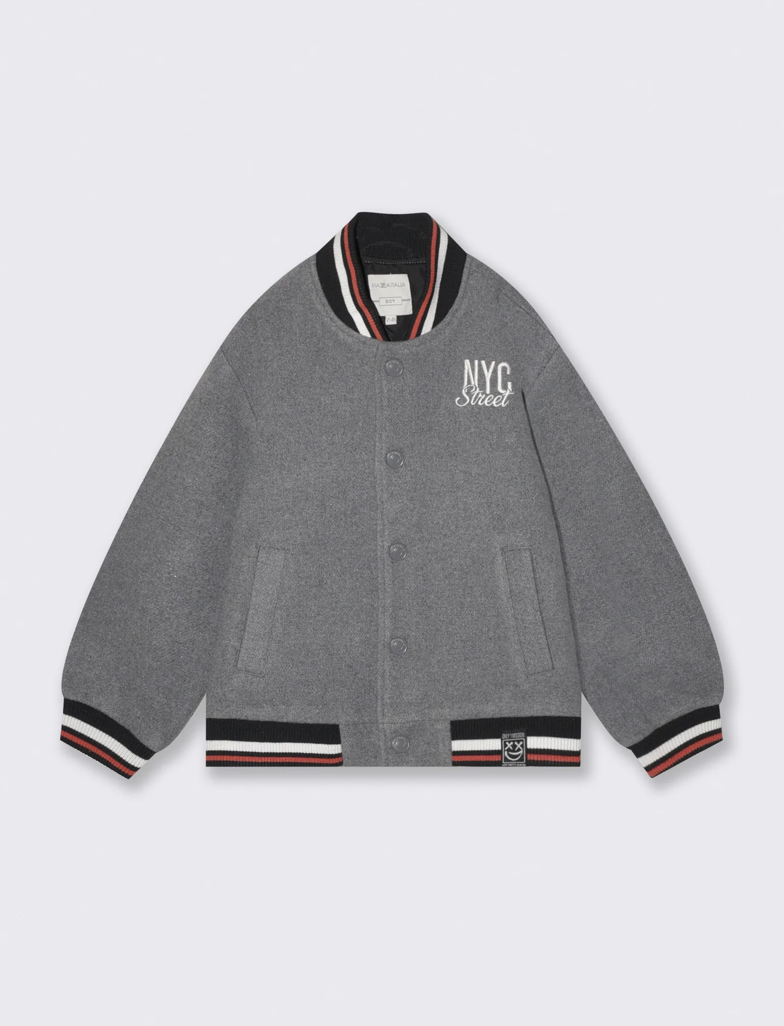 Giacca Varsity moderna in gambardine - Grigio