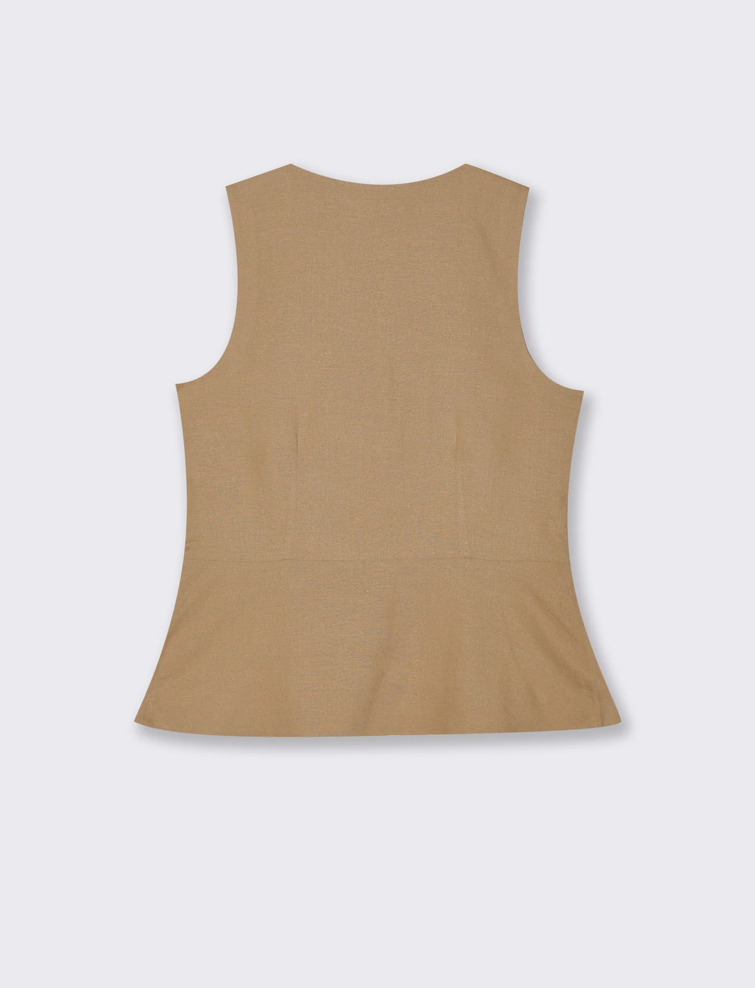 Gilet con bottoni gioiello da donna - Caramello - Image 2