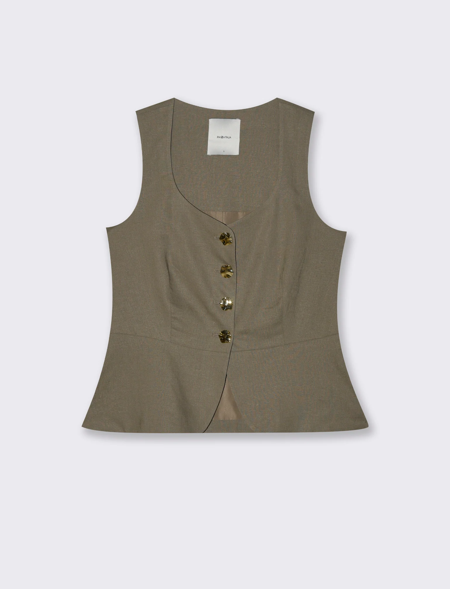 Gilet con bottoni gioiello da donna - Verde salvia - Image 4