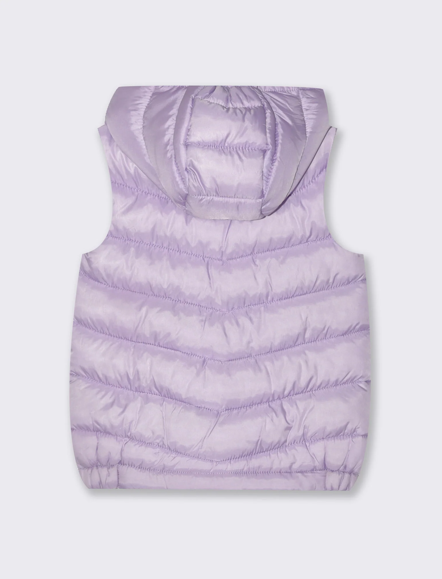 Gilet con cappuccio e zip da neonata - Lilla - Image 2