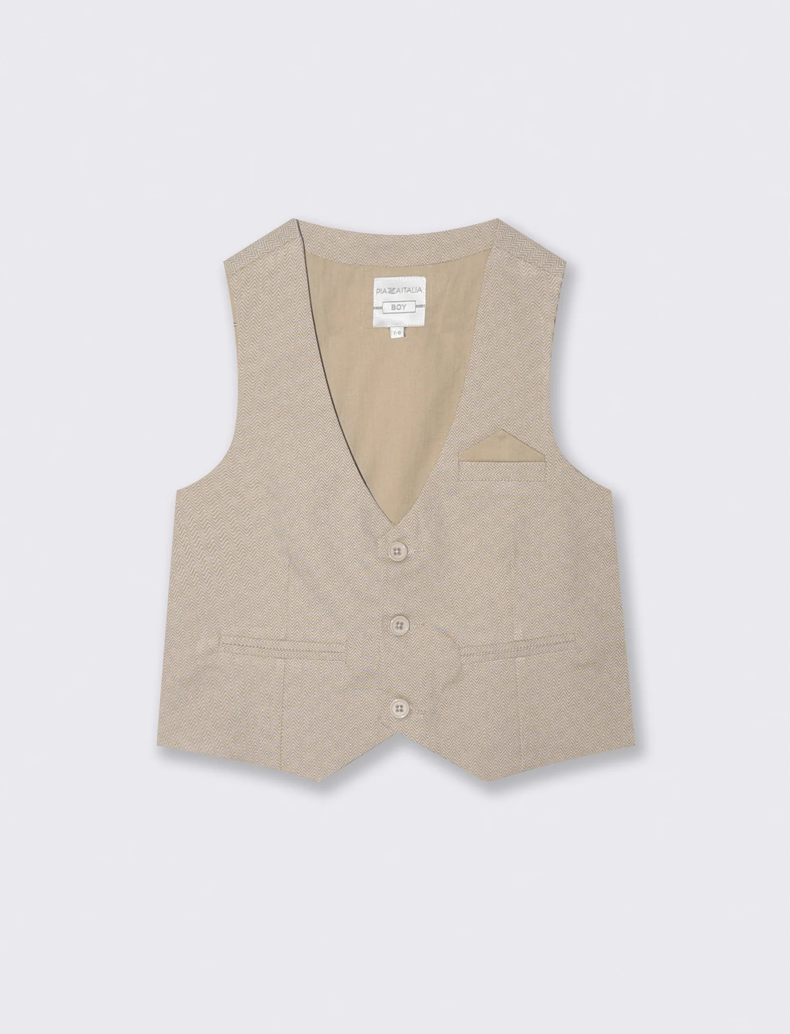 Gilet con motivo a spine per ogni occasione - Beige