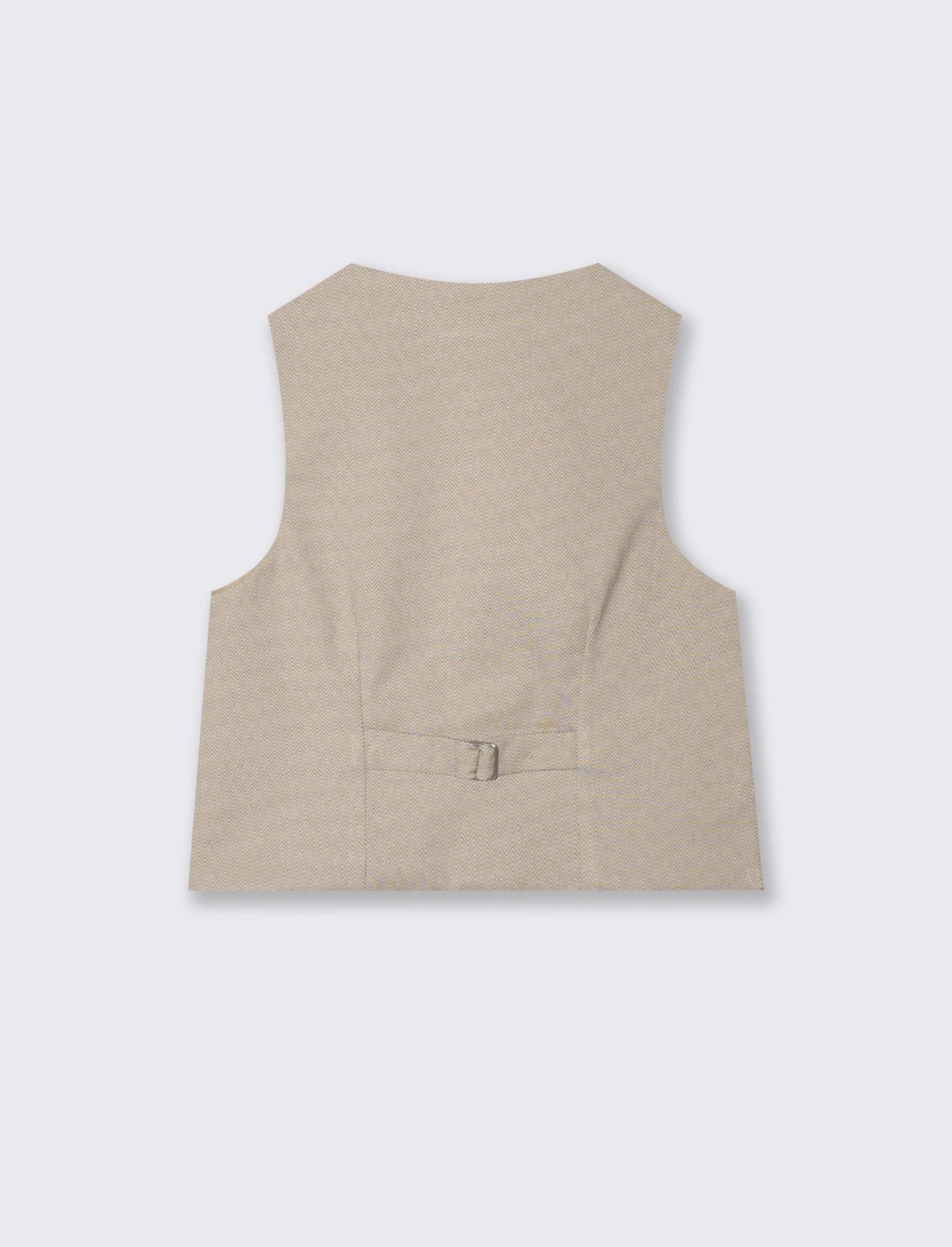 Gilet con motivo a spine per ogni occasione - Beige - Image 2