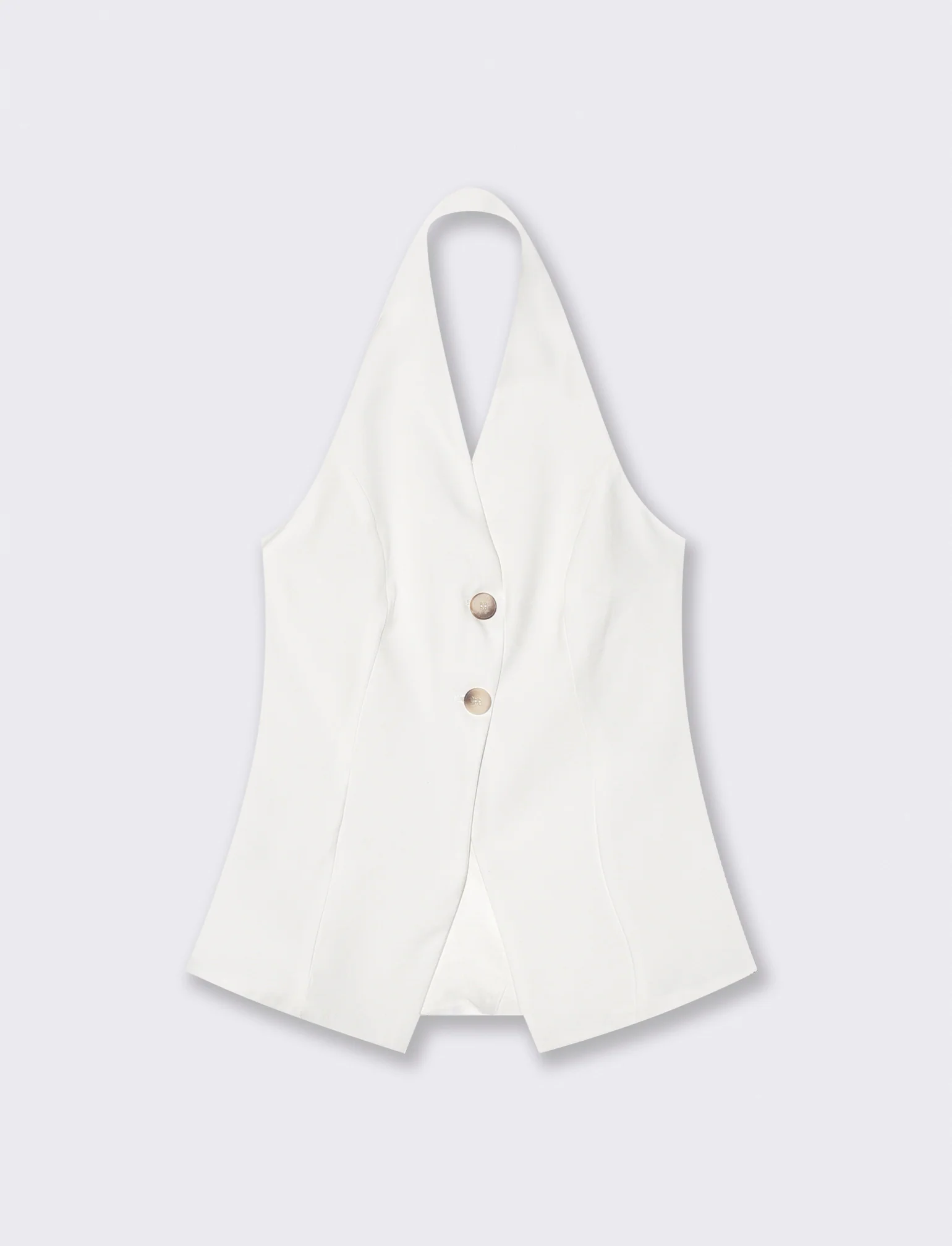 Gilet con scollo sulla schiena - Bianco
