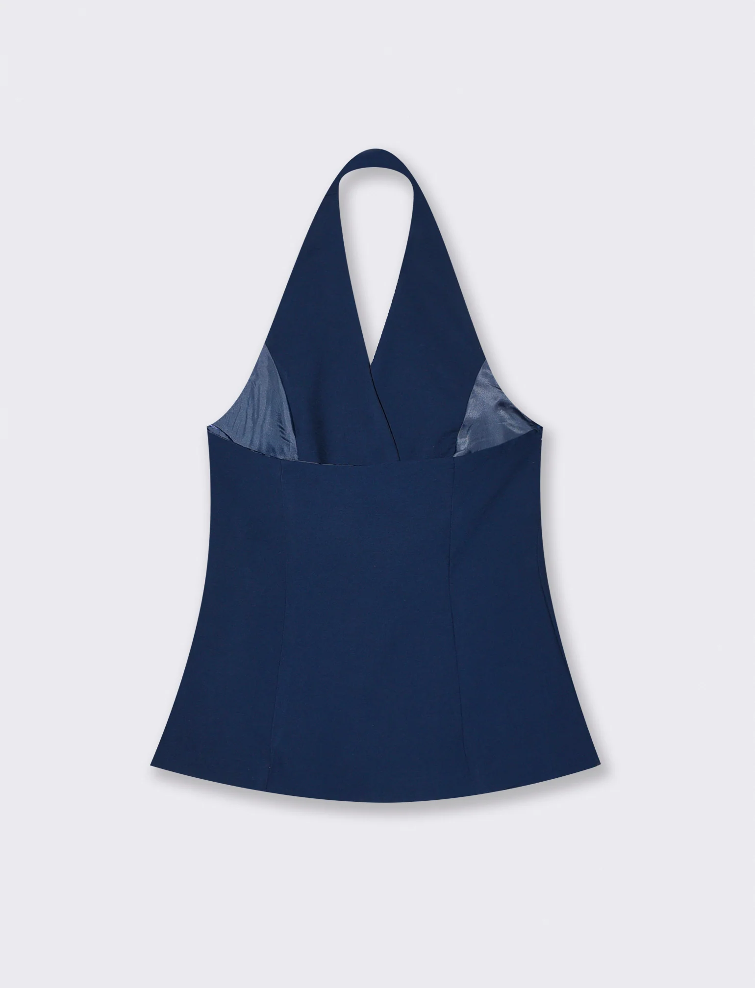 Gilet con scollo sulla schiena - Blu - Image 5