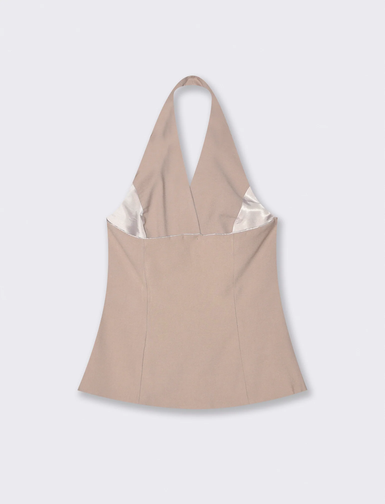 Gilet con scollo sulla schiena - Grigio fango - Image 2