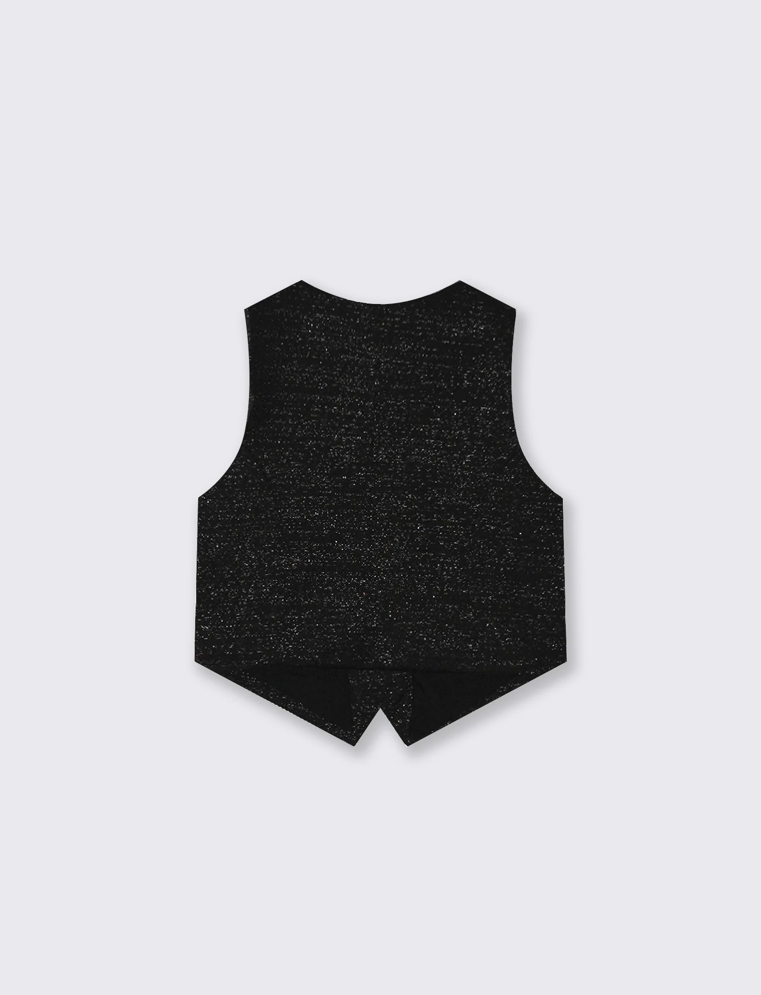 Gilet da bambina con bottoni gioiello. - Nero - Image 2