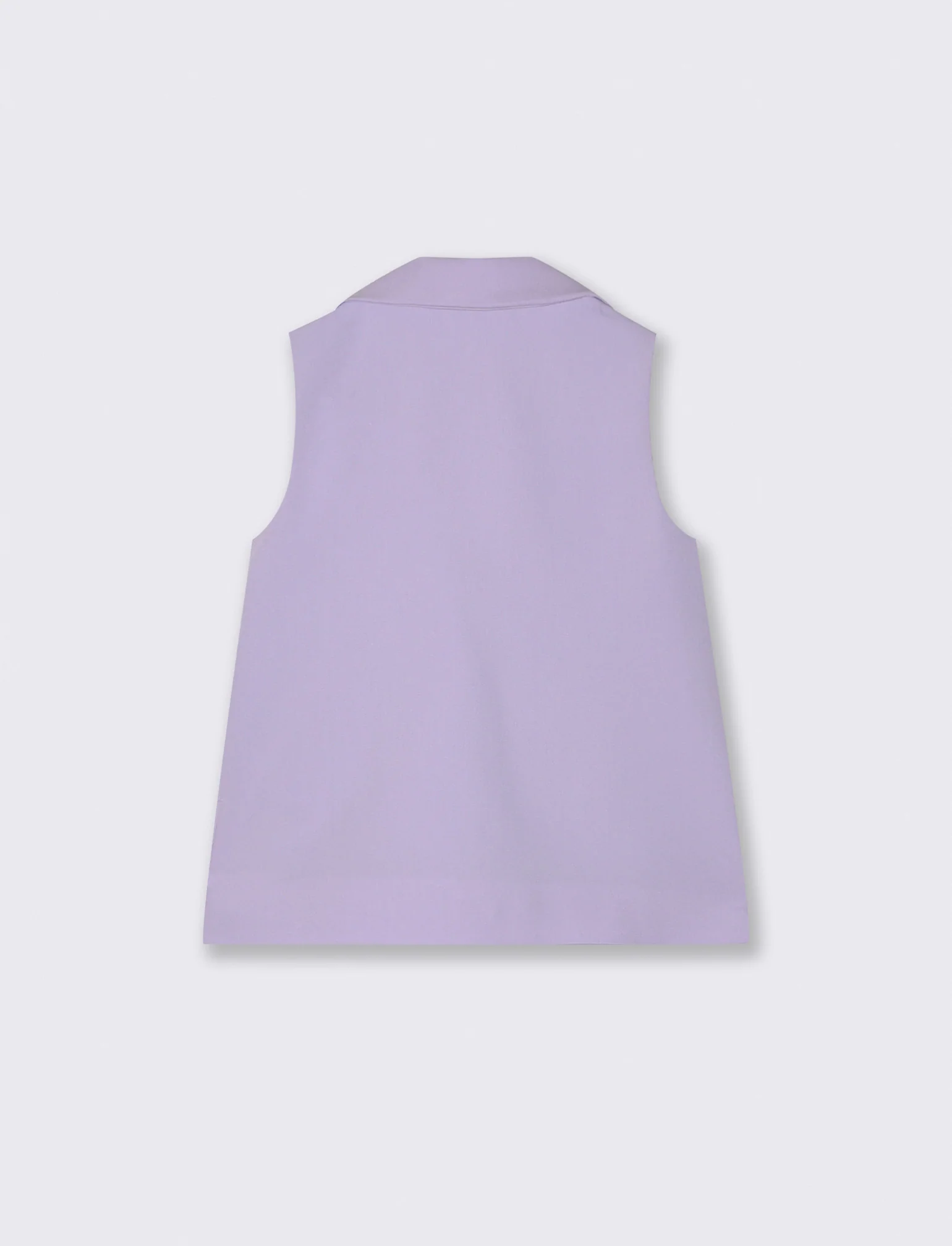 Gilet estivo con fiore applicato. - Viola glicine - Image 4