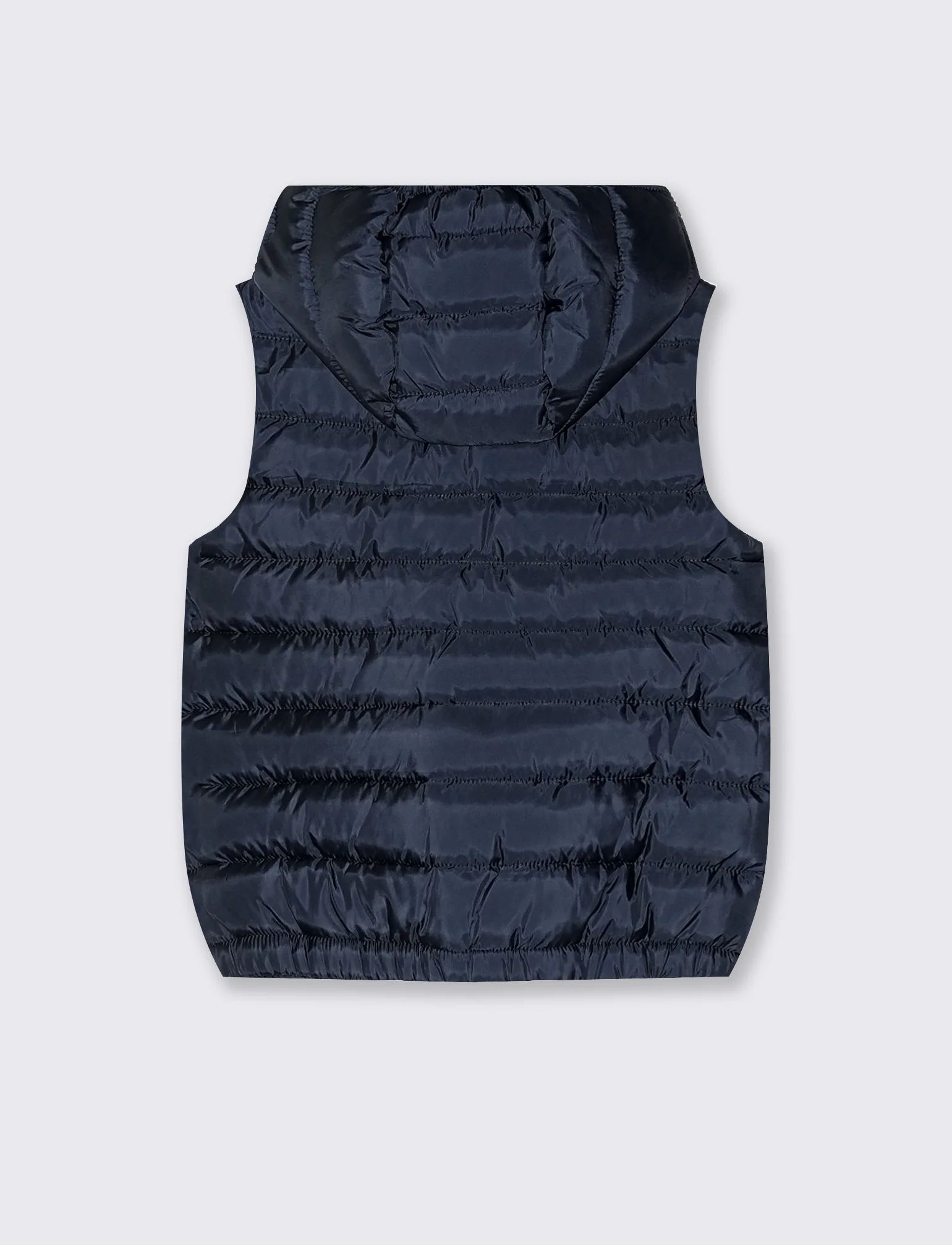 Gilet imbottito con cappuccio e tasche - Blu - Image 2