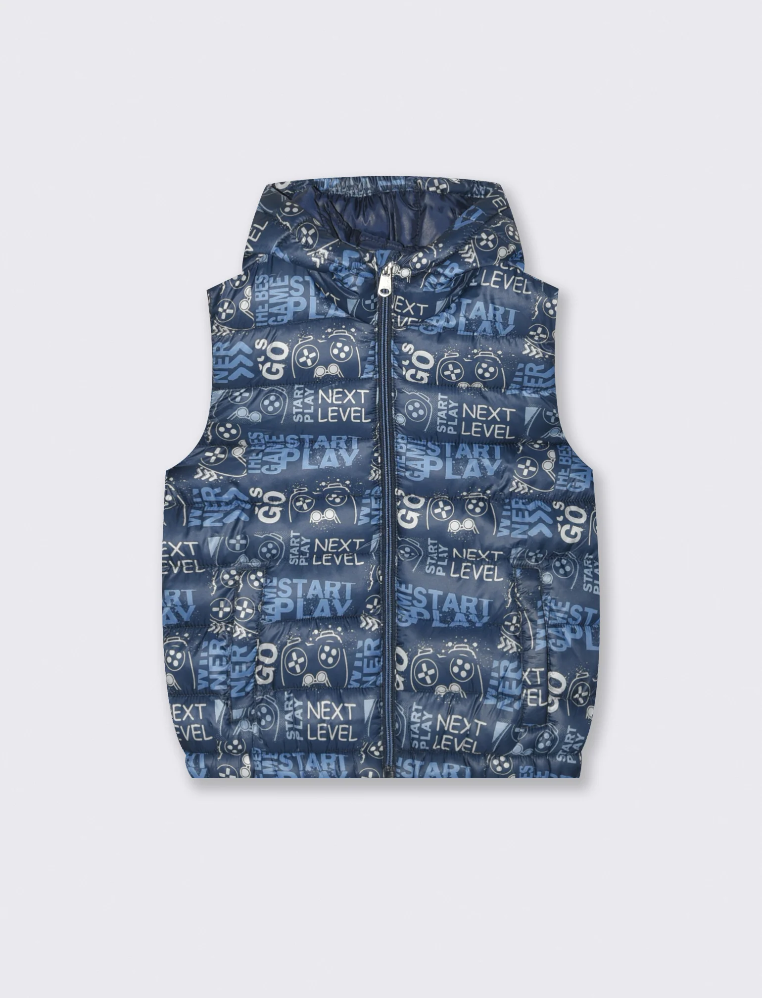 Gilet imbottito leggero con cappuccio - Fantasia