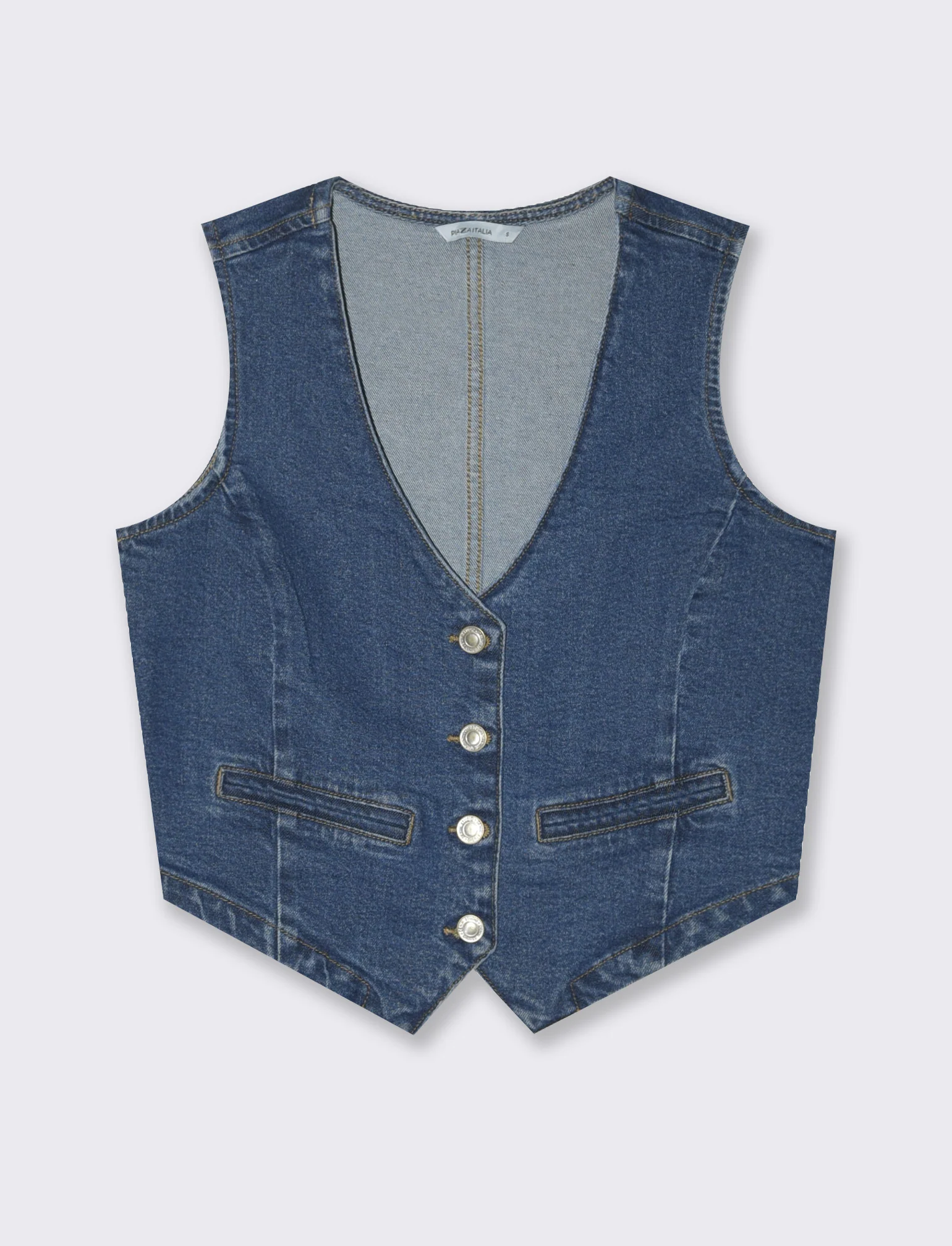 Gilet in denim da donna - Denim - Image 4