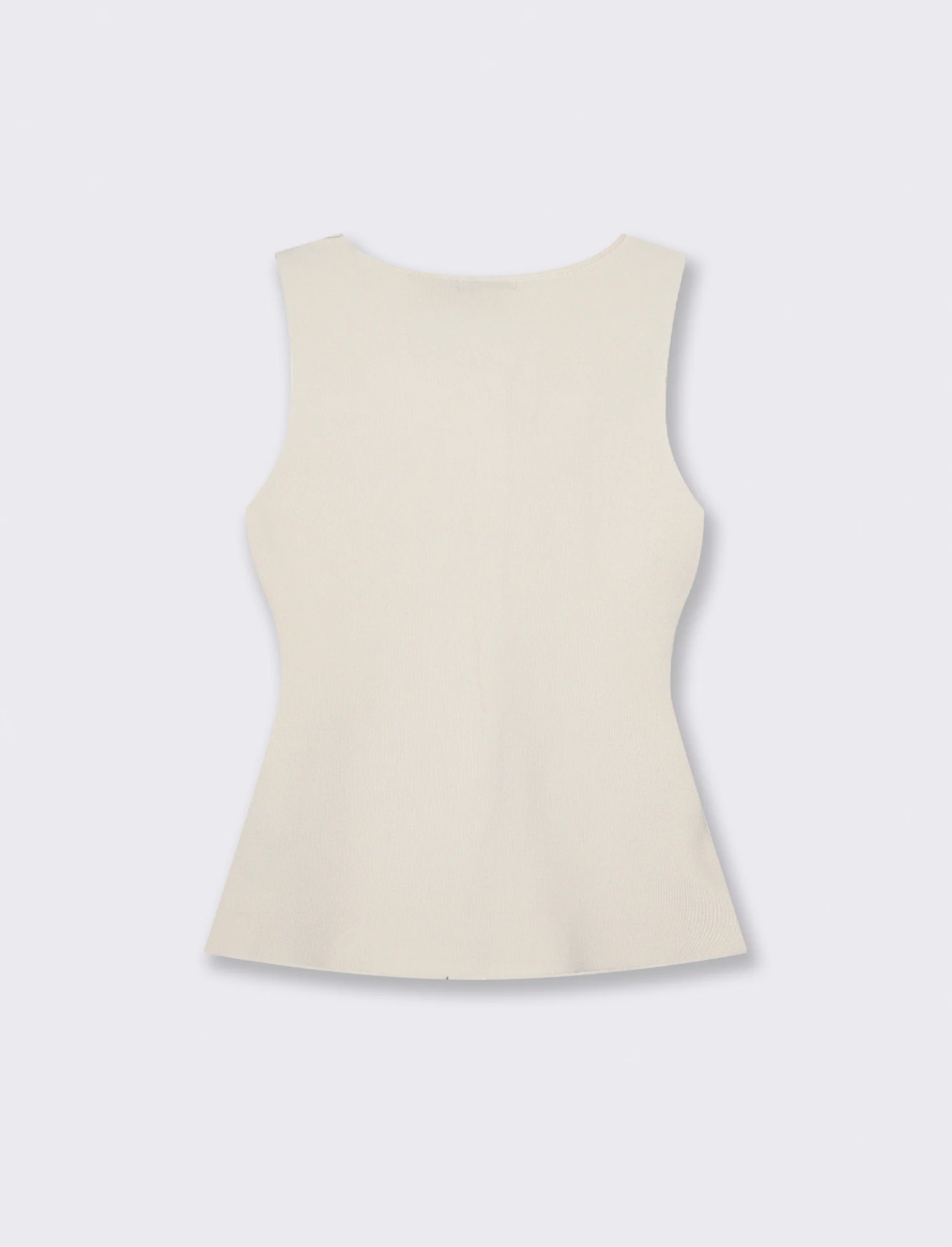 Gilet in maglia con bottoni - Avorio - Image 2