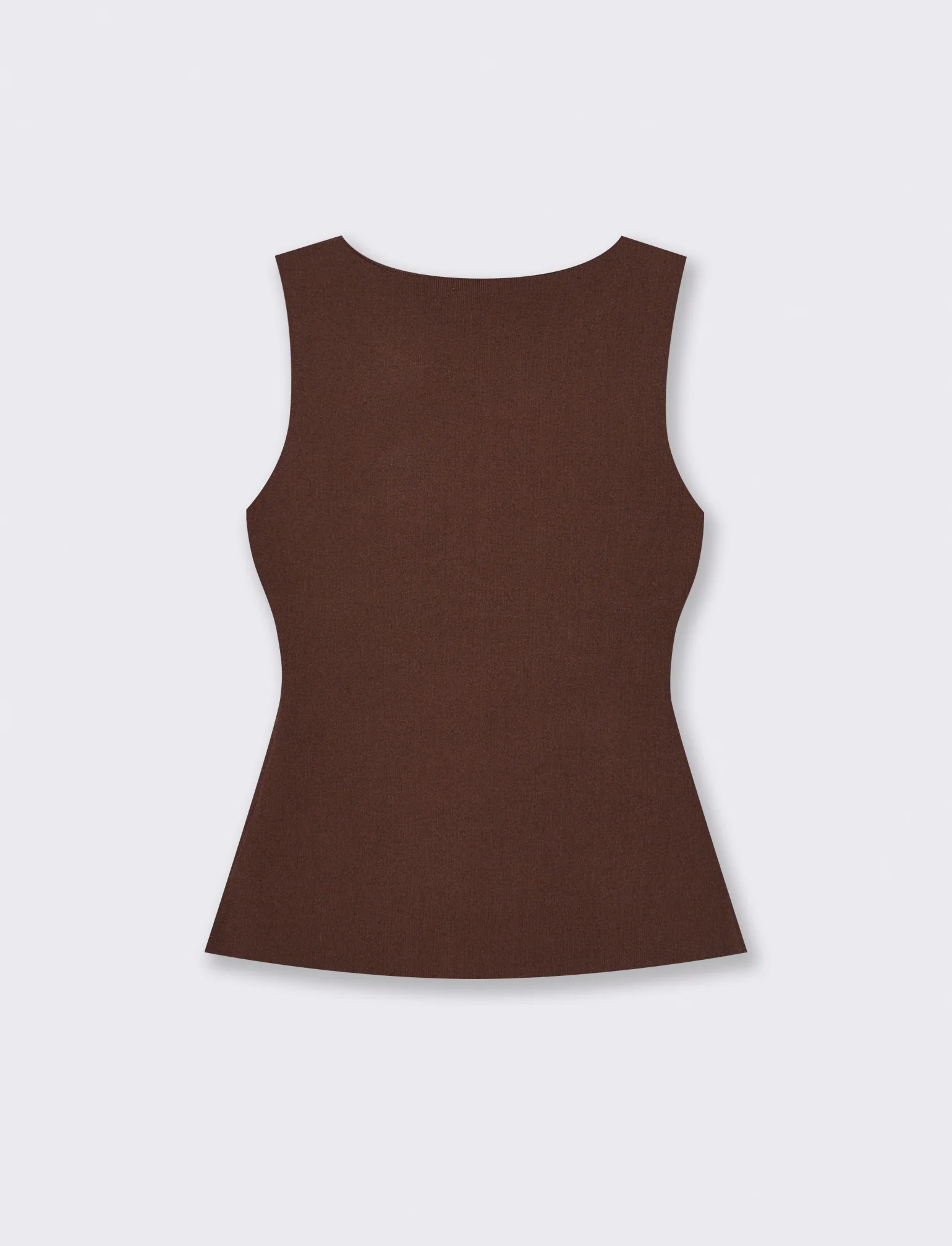Gilet in maglia con bottoni - Marrone cioccolato - Image 2