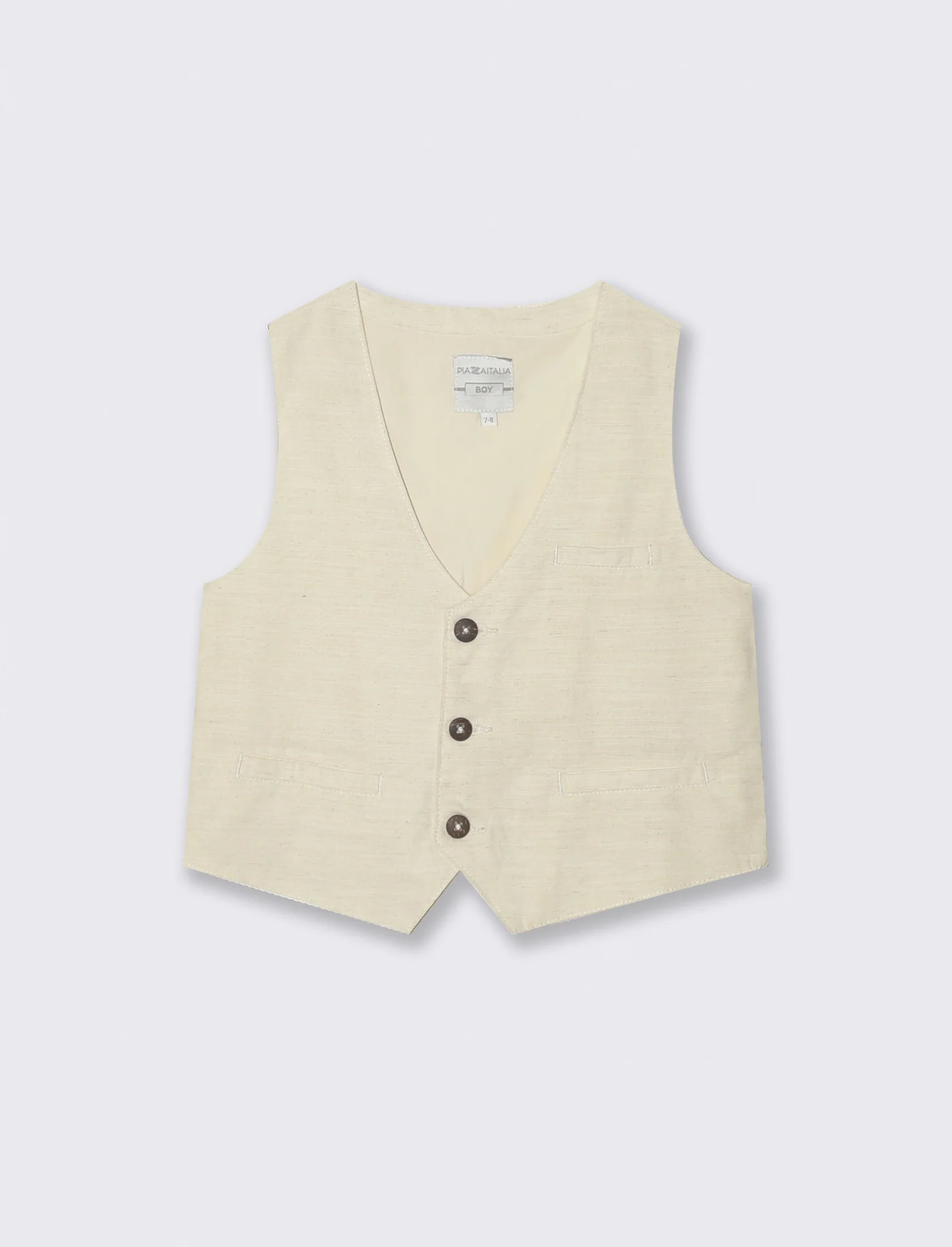 Gilet in misto lino per eventi eleganti - Beige