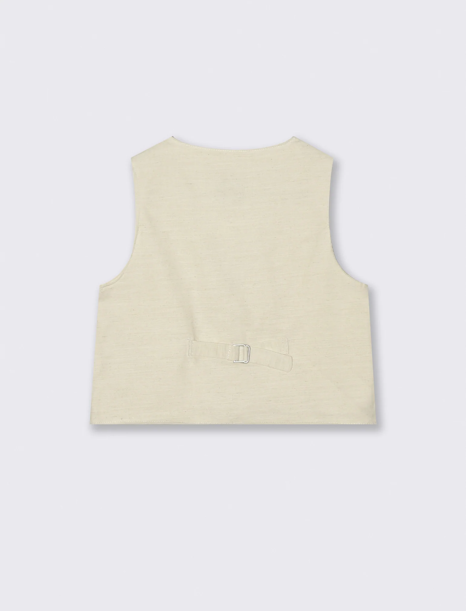 Gilet in misto lino per eventi eleganti - Beige - Image 2