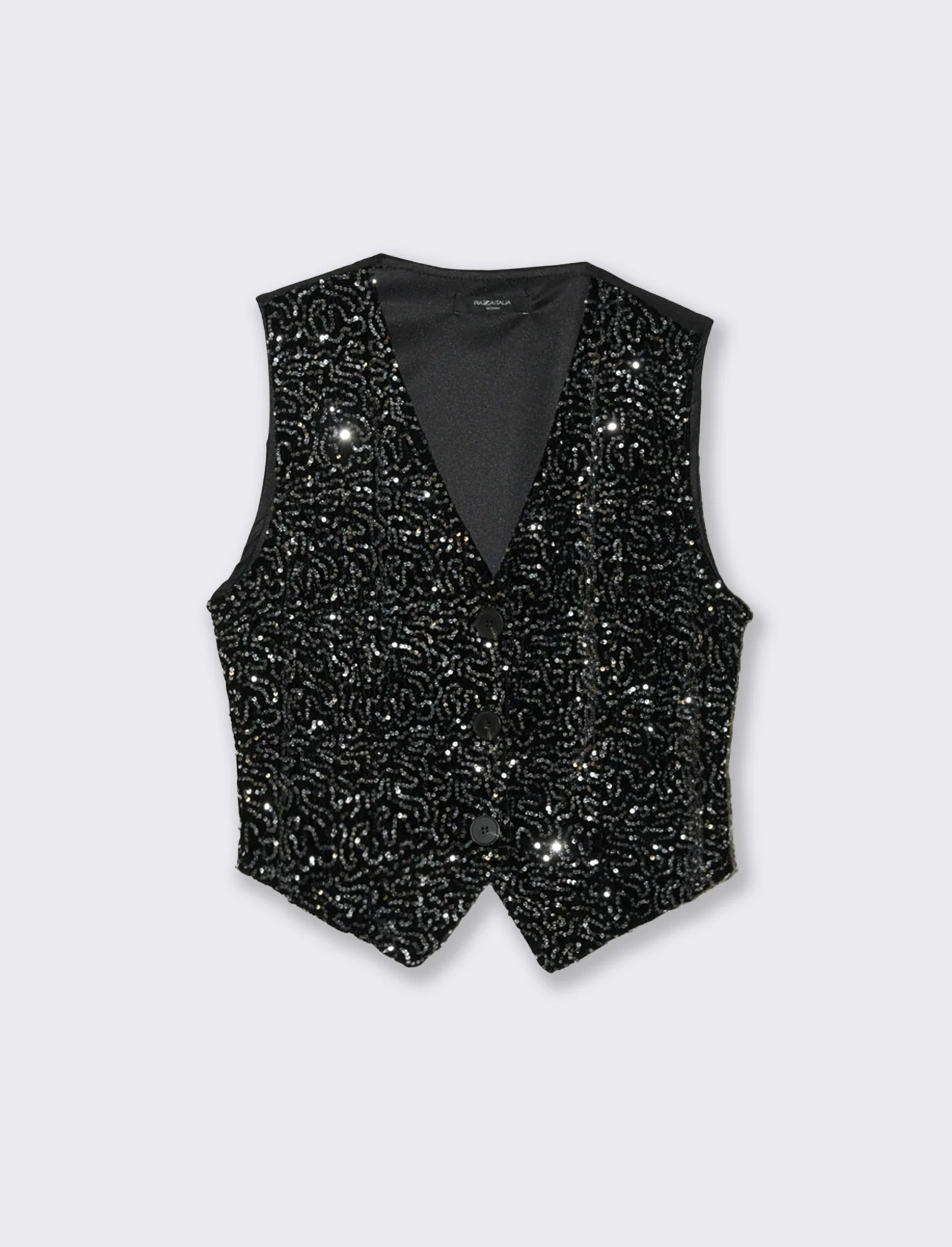 Gilet in paillettes - Argento