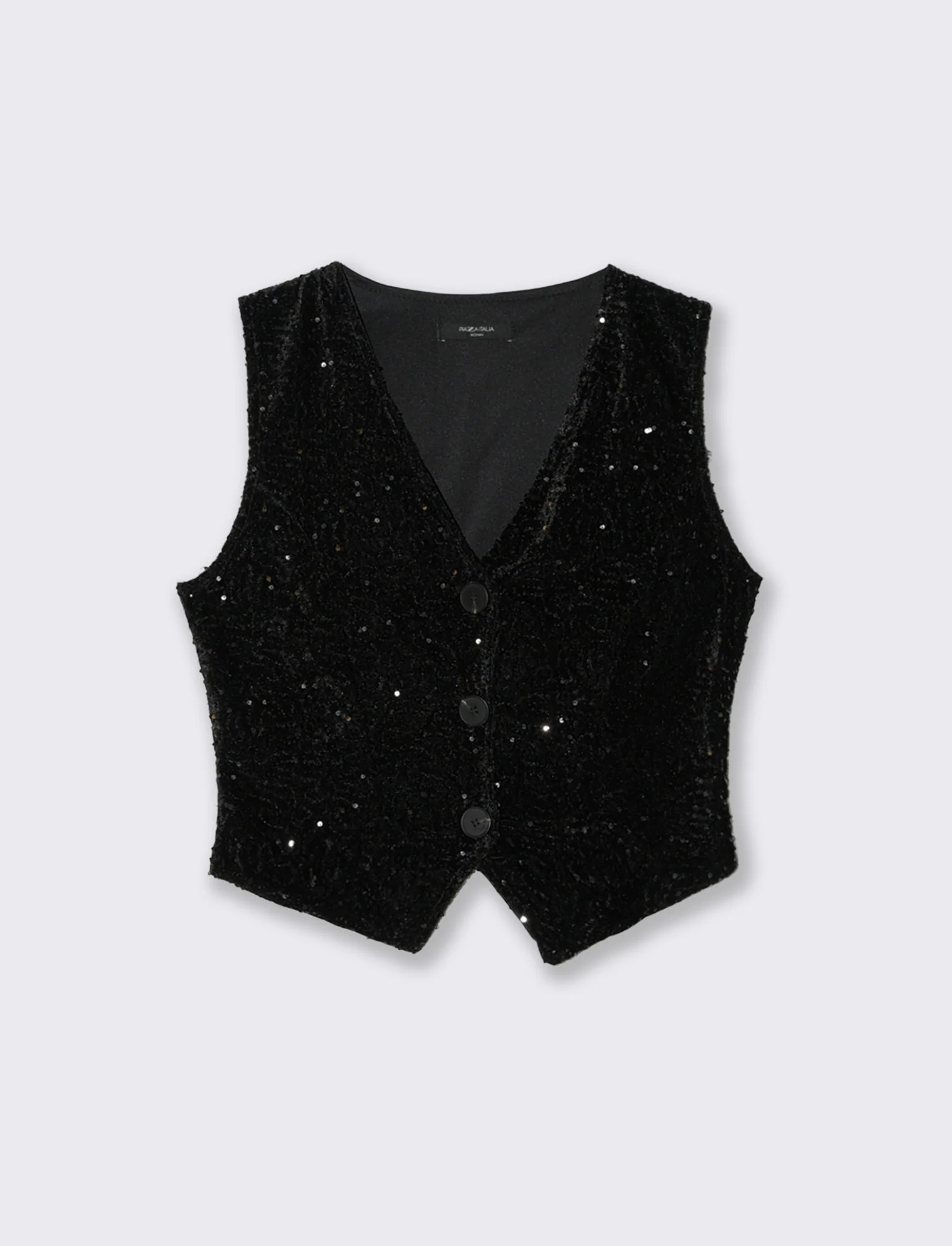 Gilet in paillettes - Nero - Image 4