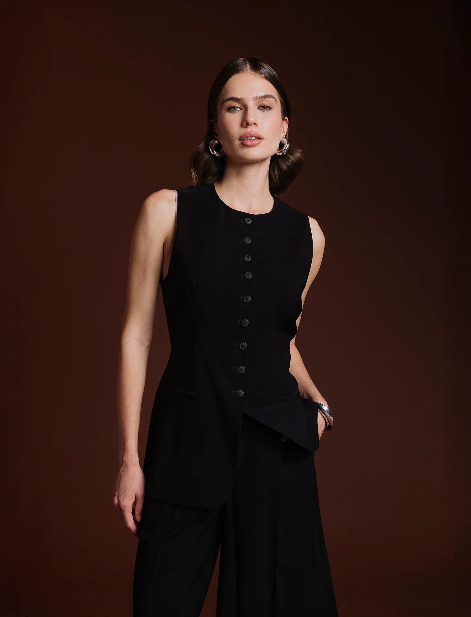 GILET LUNGO - Nero - Image 3