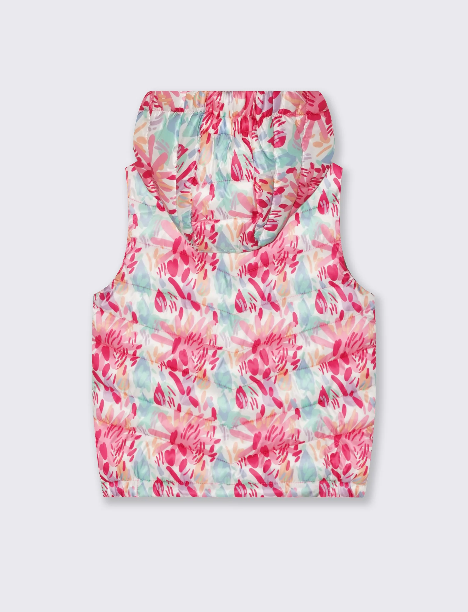 Gilet trapuntato leggero con cappuccio - Fantasia - Image 2