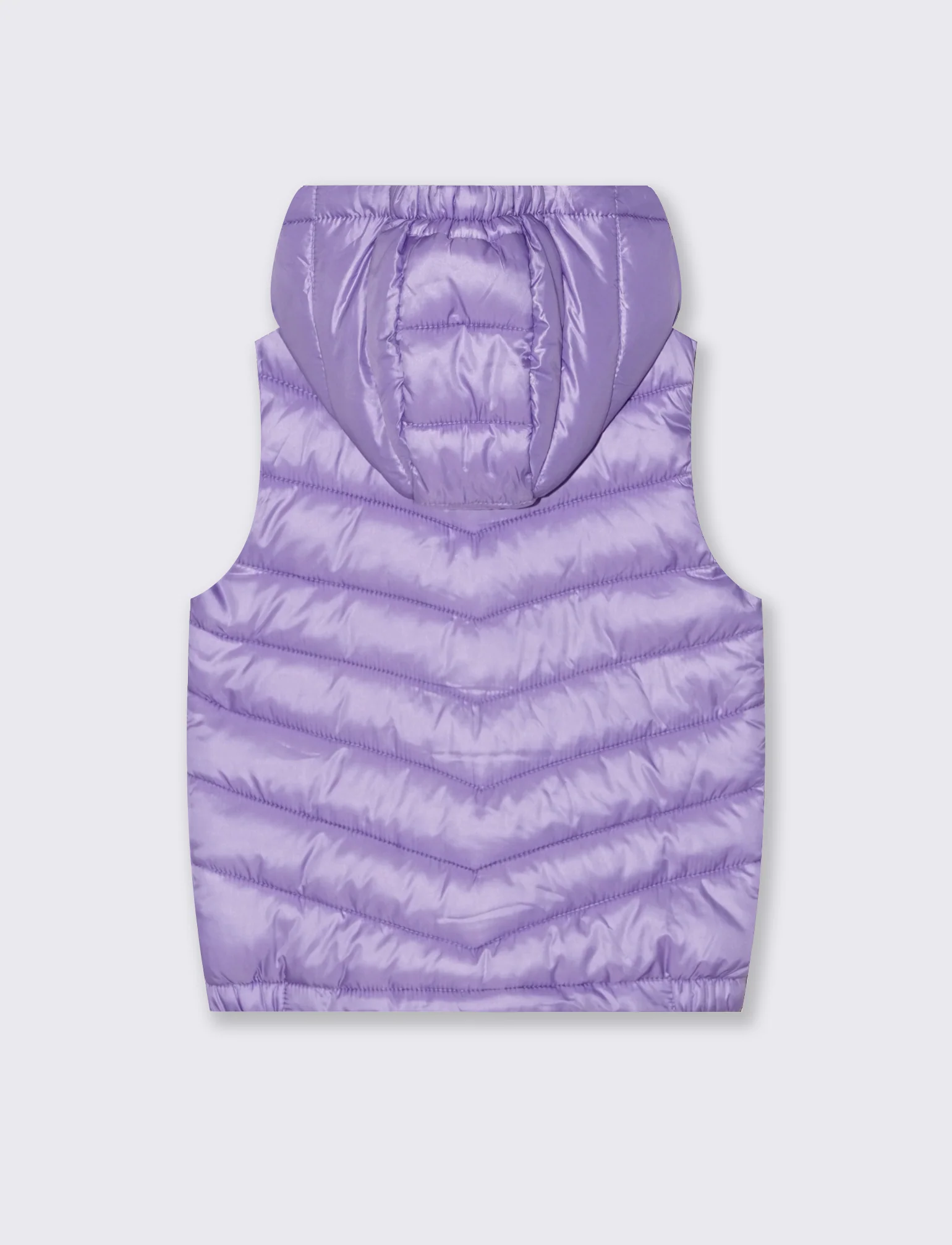 Gilet trapuntato leggero con cappuccio - Lilla - Image 2