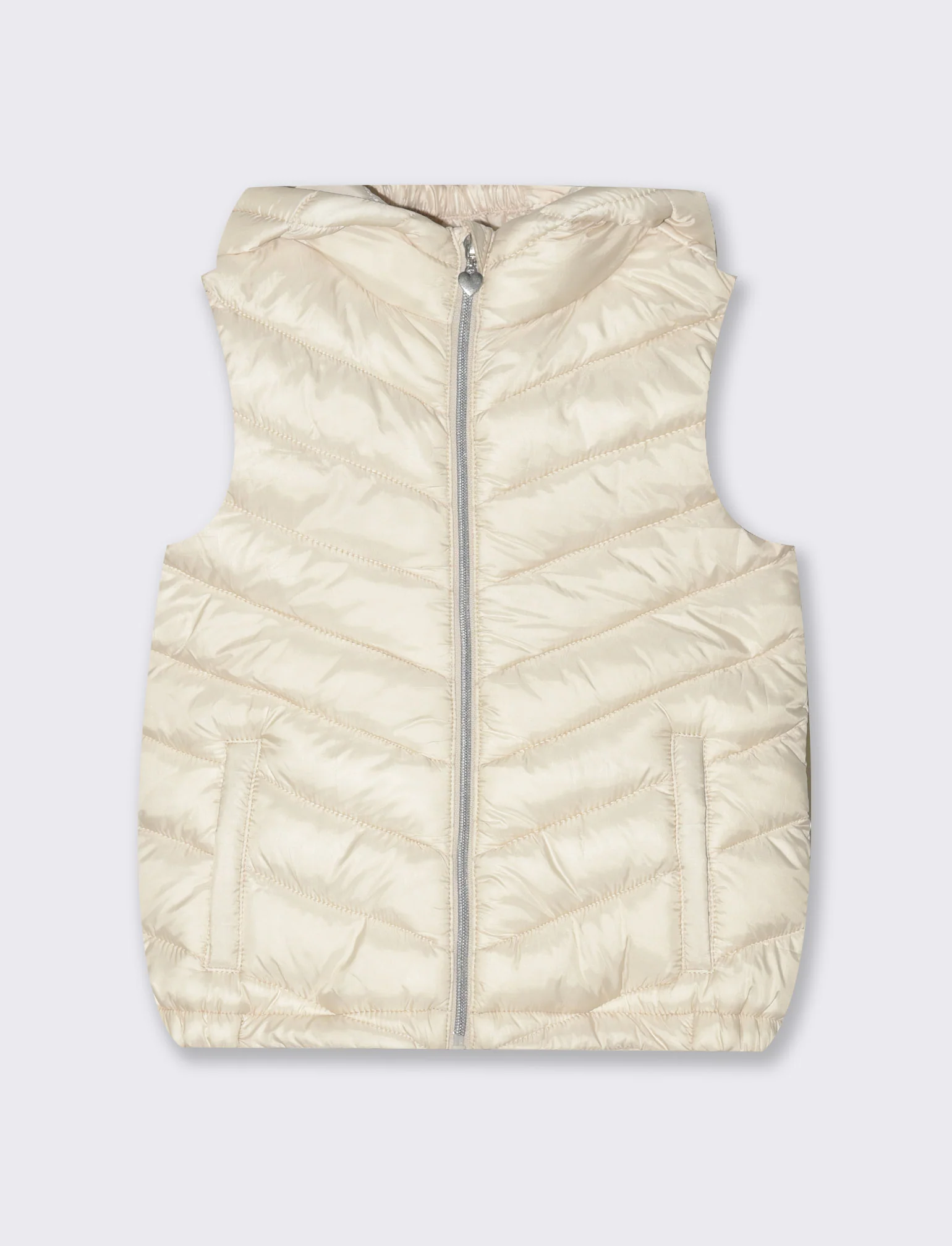 Gilet trapuntato leggero. da bambina - Beige