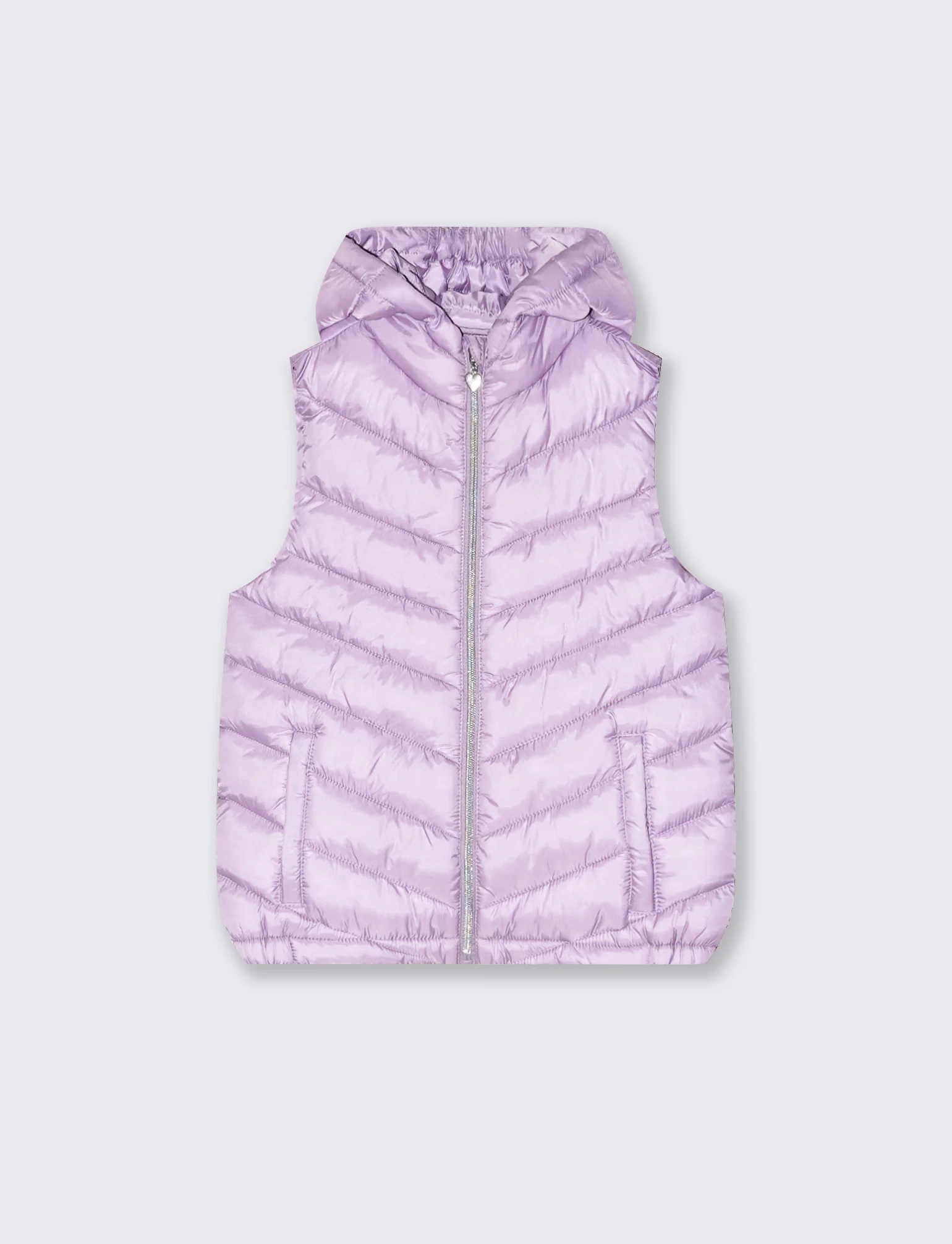 Gilet trapuntato leggero. da bambina - Lilla