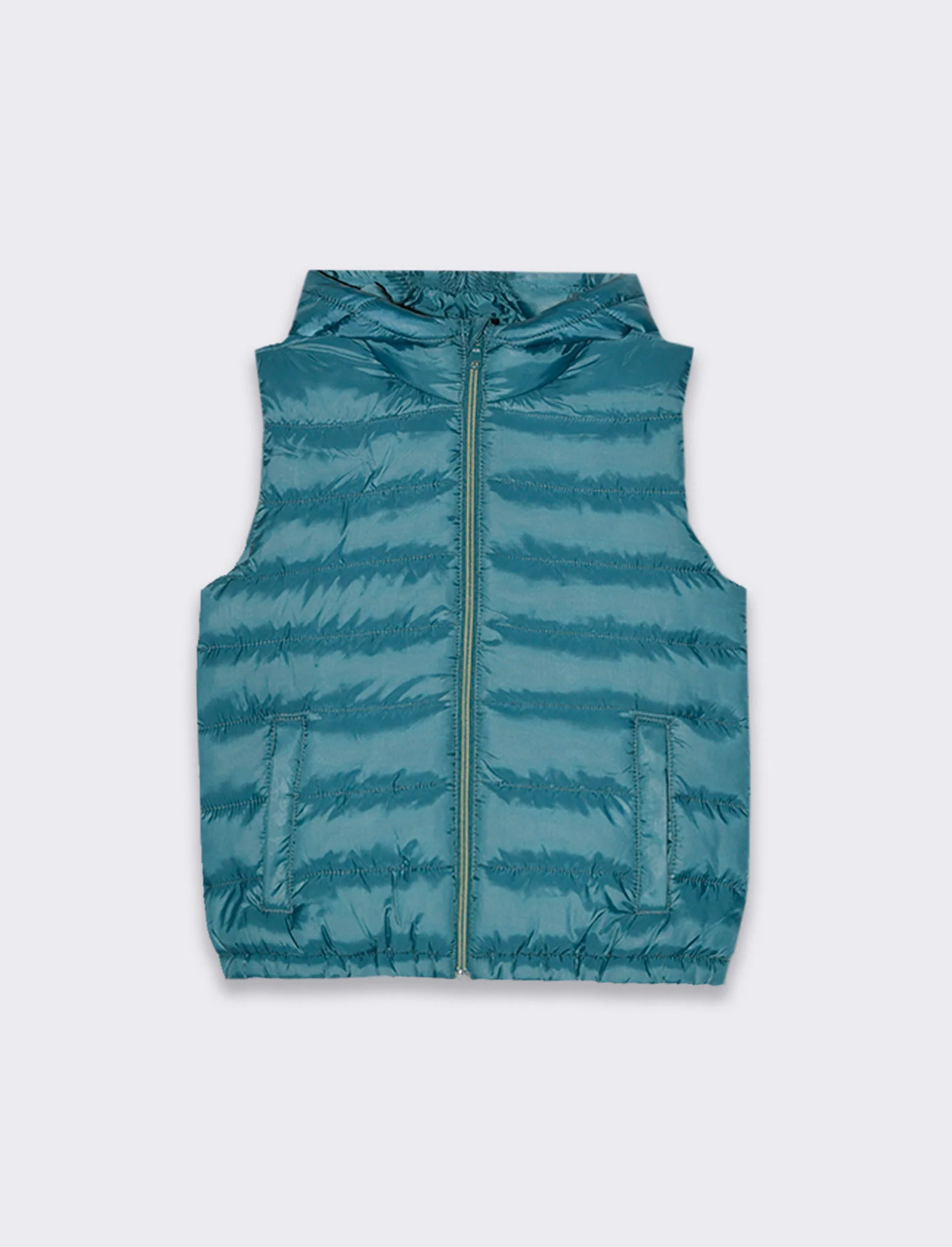 Gilet trapuntato leggero da bambino - Verde Ottanio