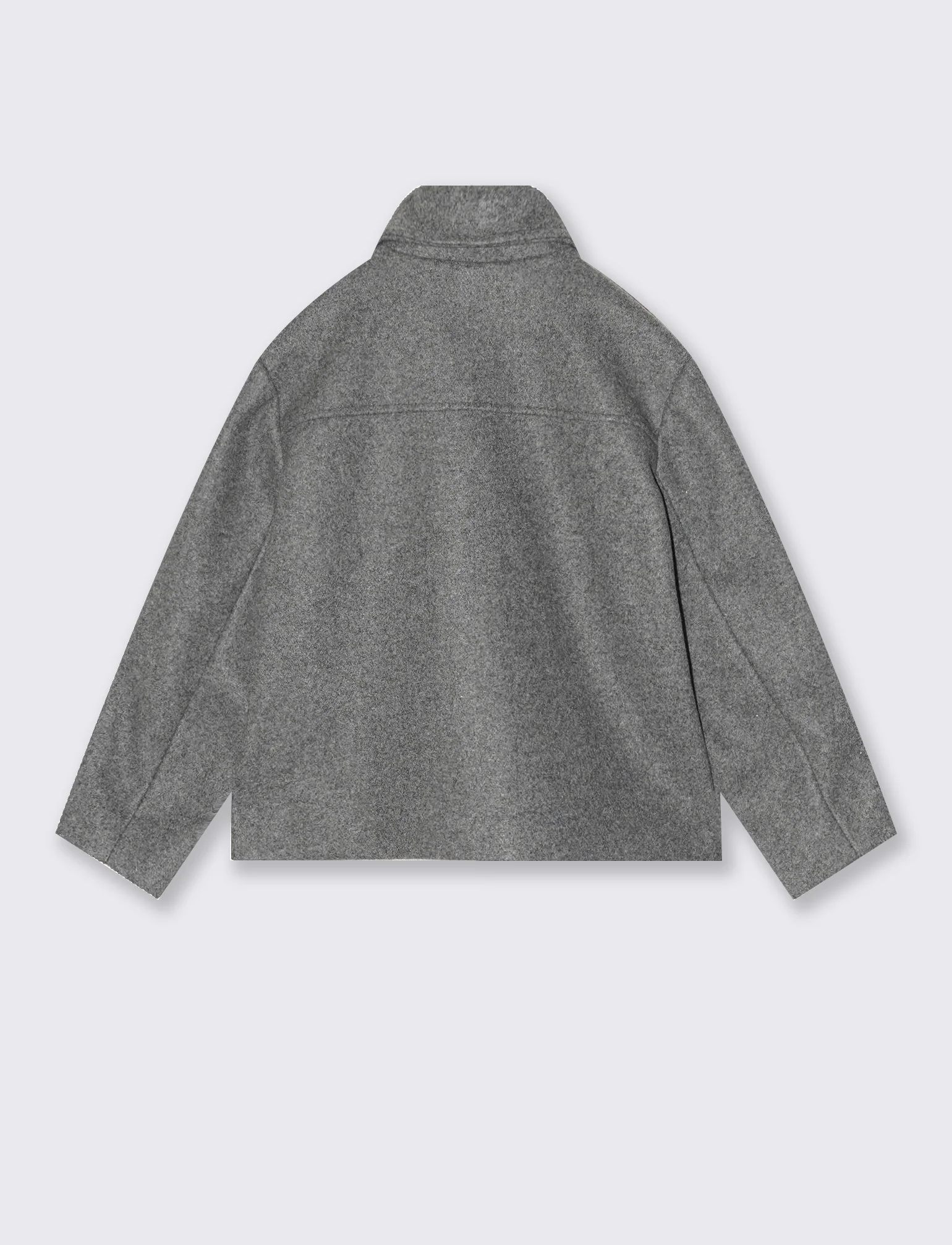 Giubbino minimal chic in morbido panno - Grigio - Image 2