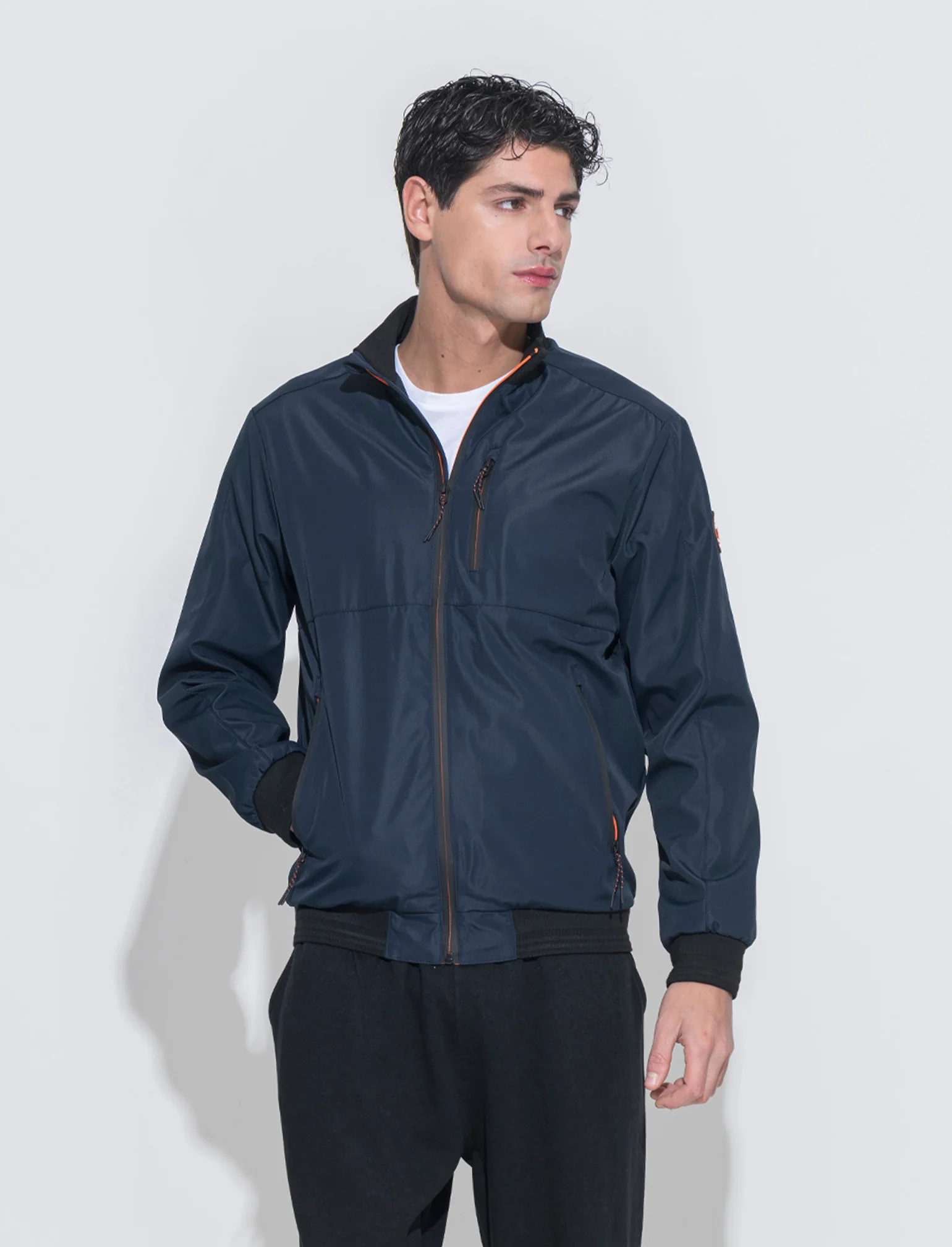 Giubbotto antivento sportivo da uomo - Blu - Image 3