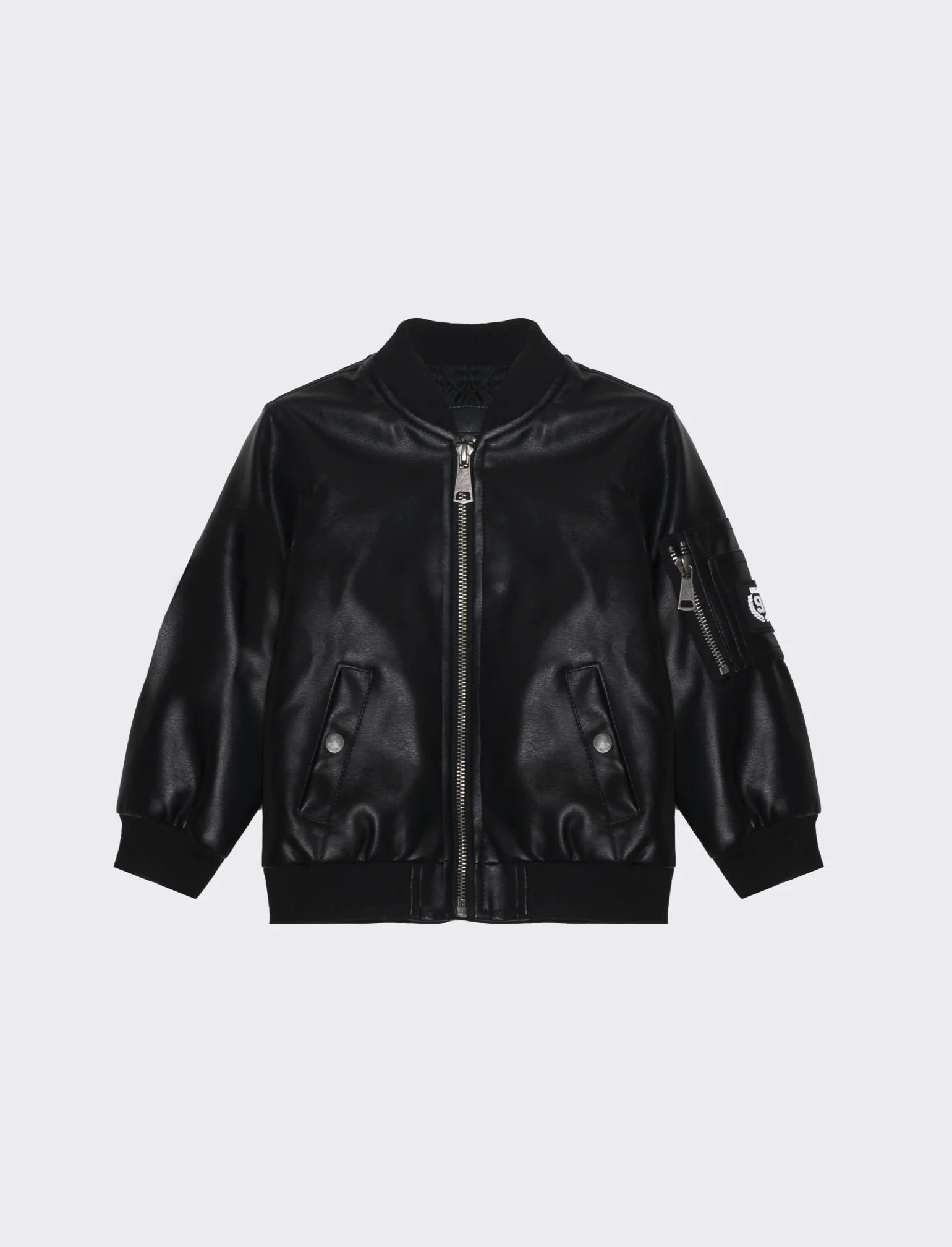Giubbotto biker in similpelle da neonato - Nero - Image 3